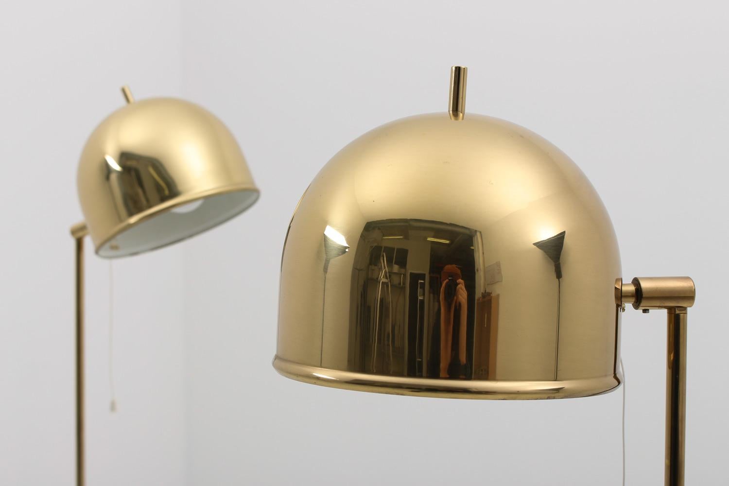 Scandinavian floor lamps model G-075 by Eje Ahlgren for Bergboms, Sweden, 1960s.
The lamps are made of solid brass.

Condition: Excellent original condition except for some minimal dents and scraches on the feet.