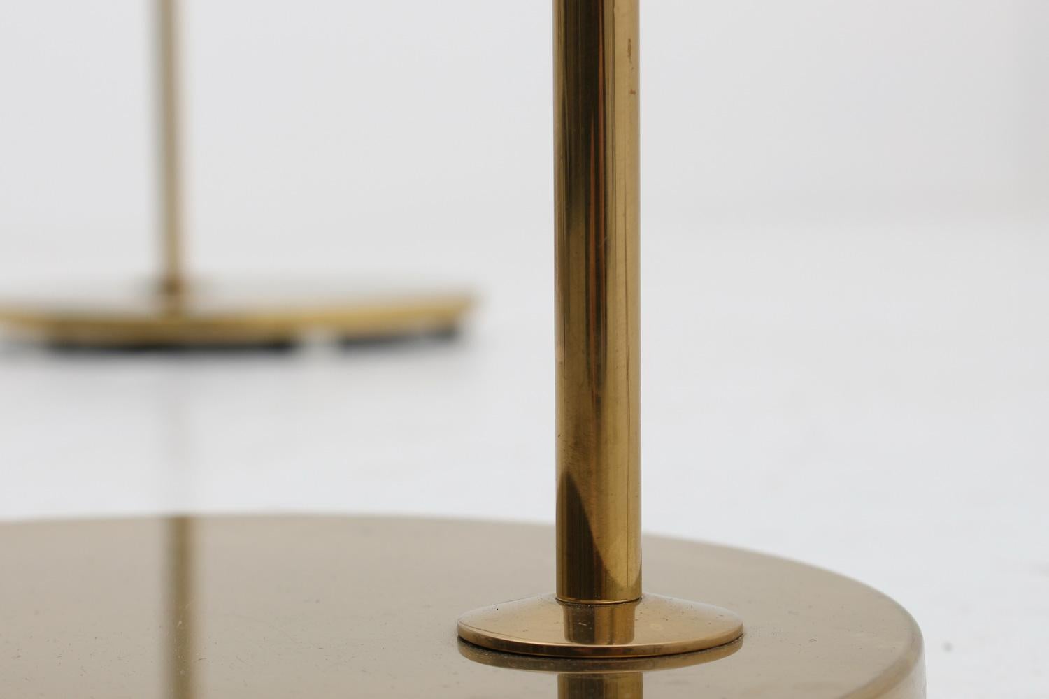 Brass Scandinavian Floorlamps Model G-075 by Eje Ahlgren for Bergboms, Sweden