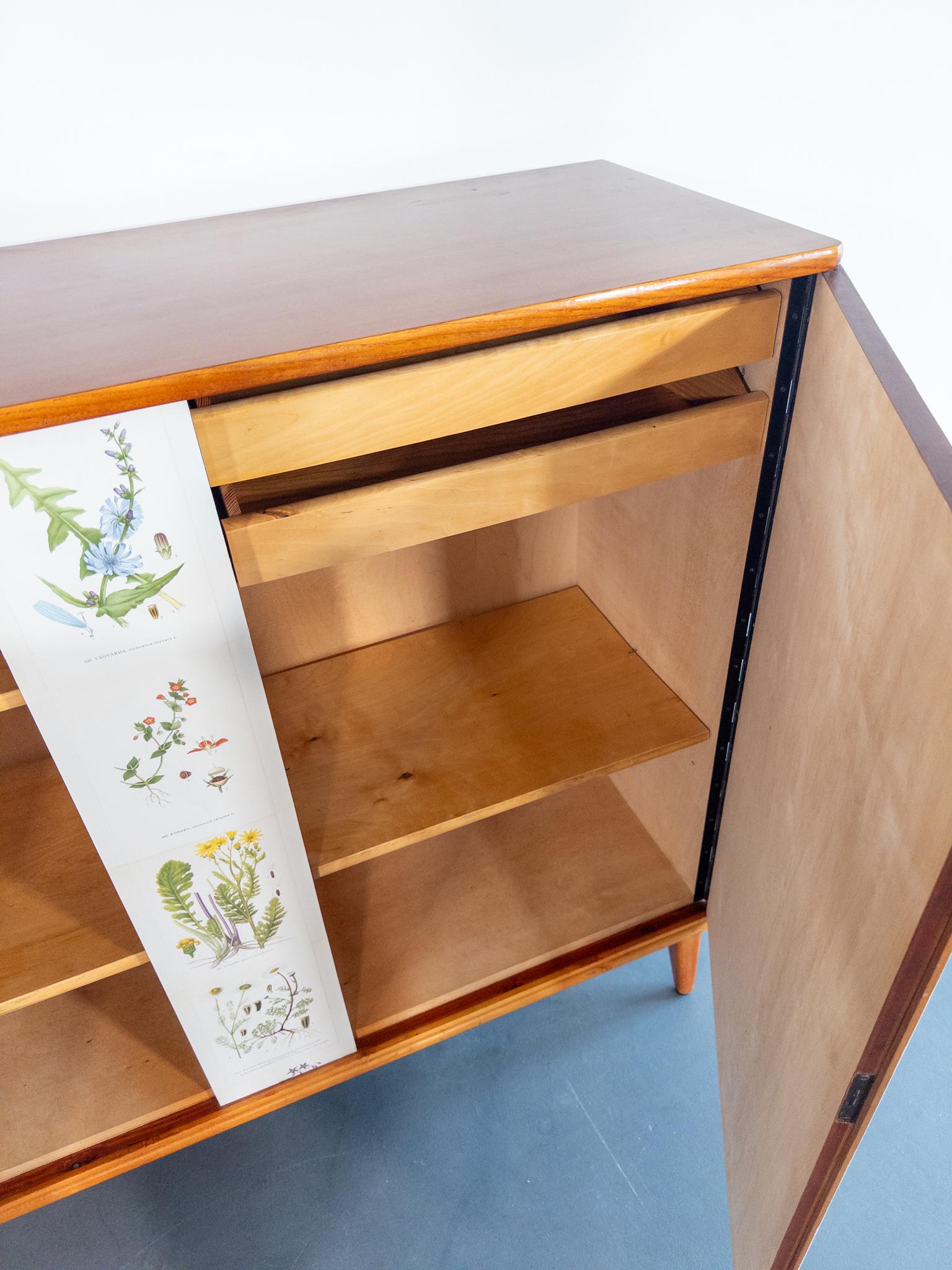 Scandinavian “Flora” Cabinet, Inspired by Josef Frank For Sale 4