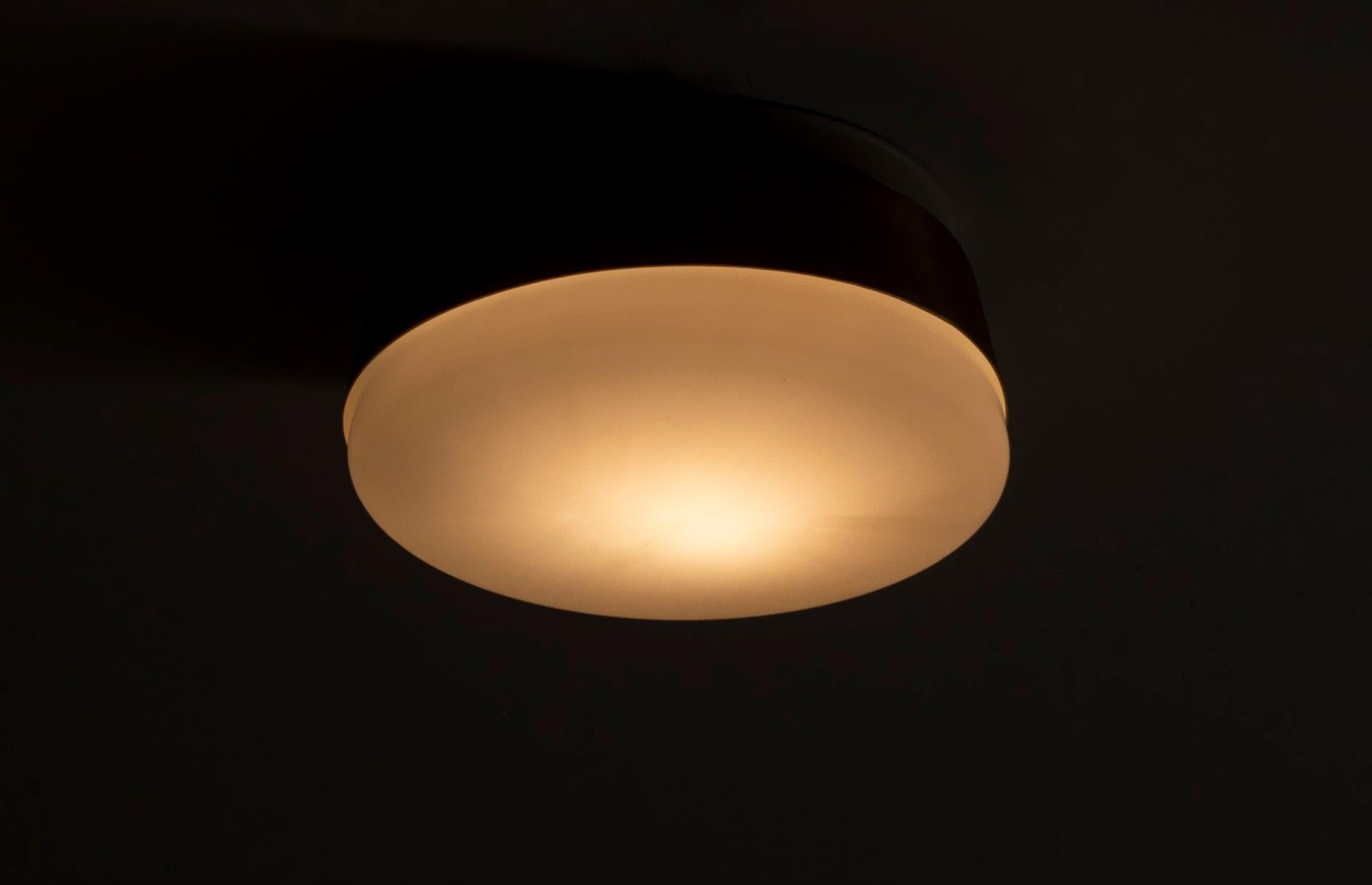 Norwegian Scandinavian Flushmount Ceiling Lamp, 1950s For Sale