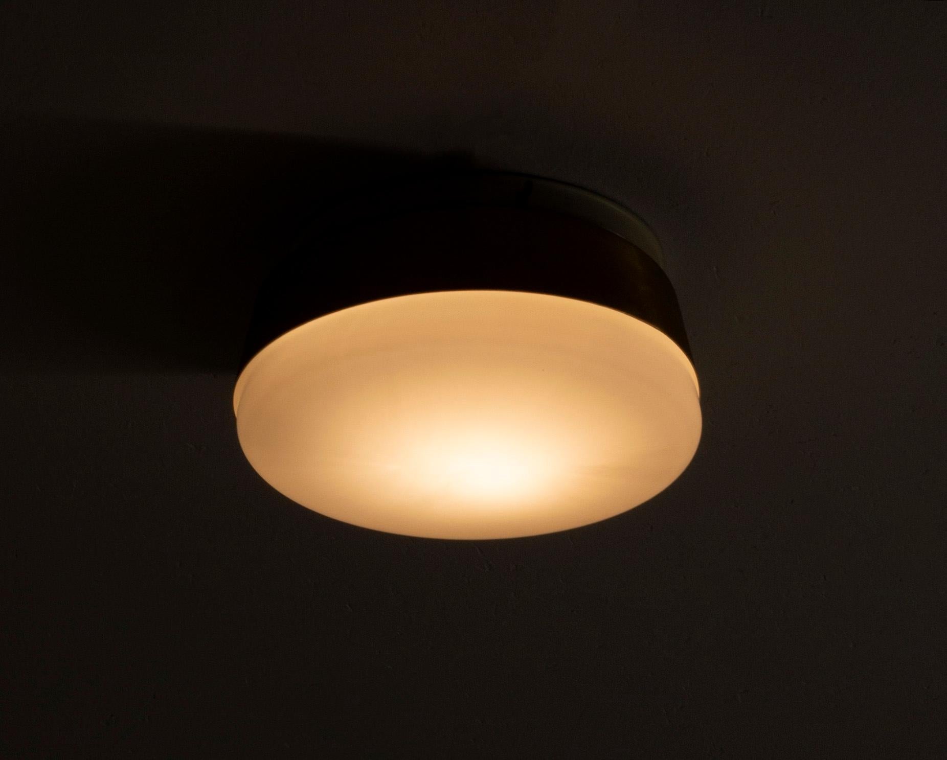 Scandinavian Flushmount Ceiling Lamp, 1950s In Good Condition For Sale In Oslo, NO