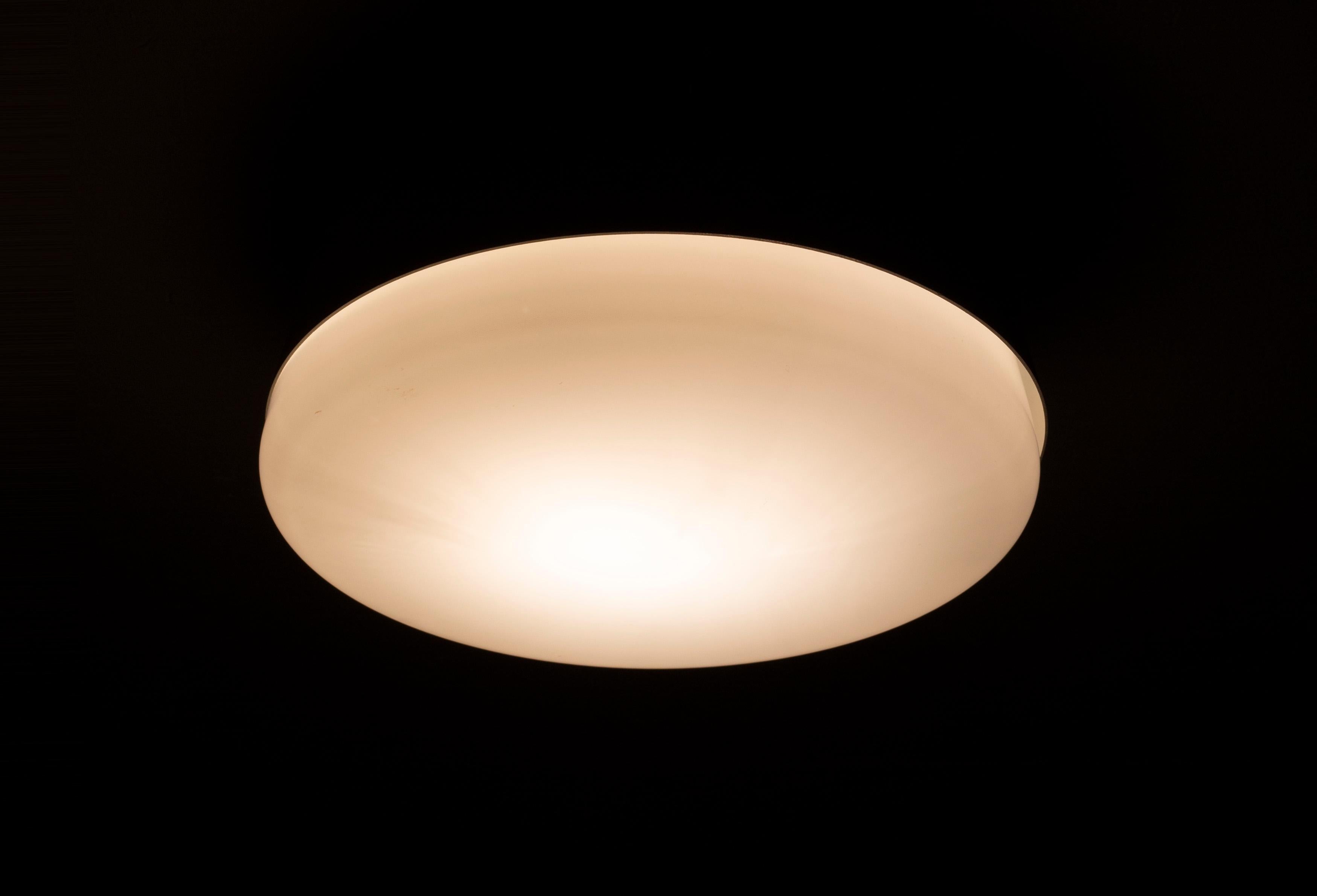 Mid-20th Century Scandinavian Flushmount Ceiling Lamp, 1950s For Sale
