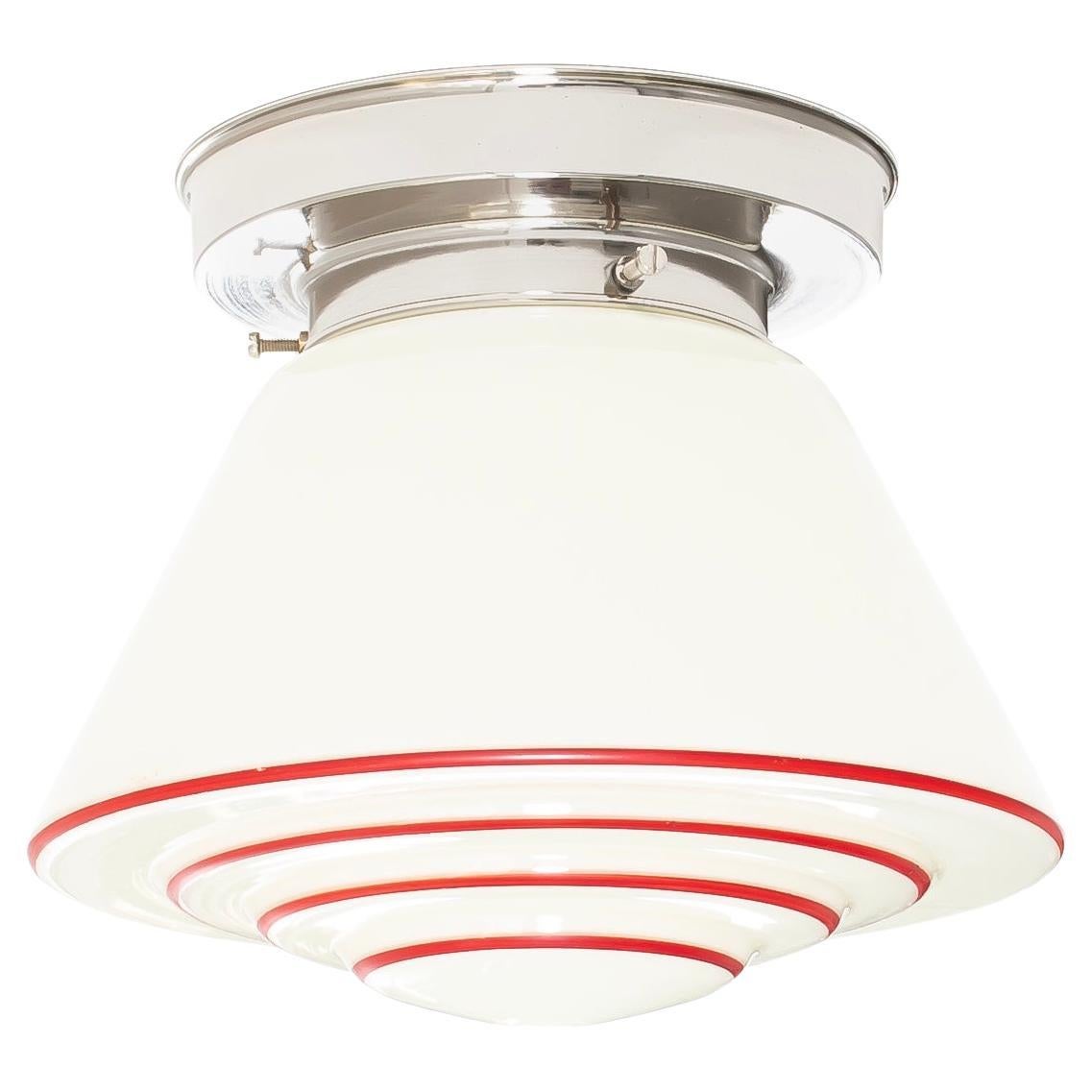 Scandinavian Flush Mount Ceiling Light, 1930s, UL-ready
