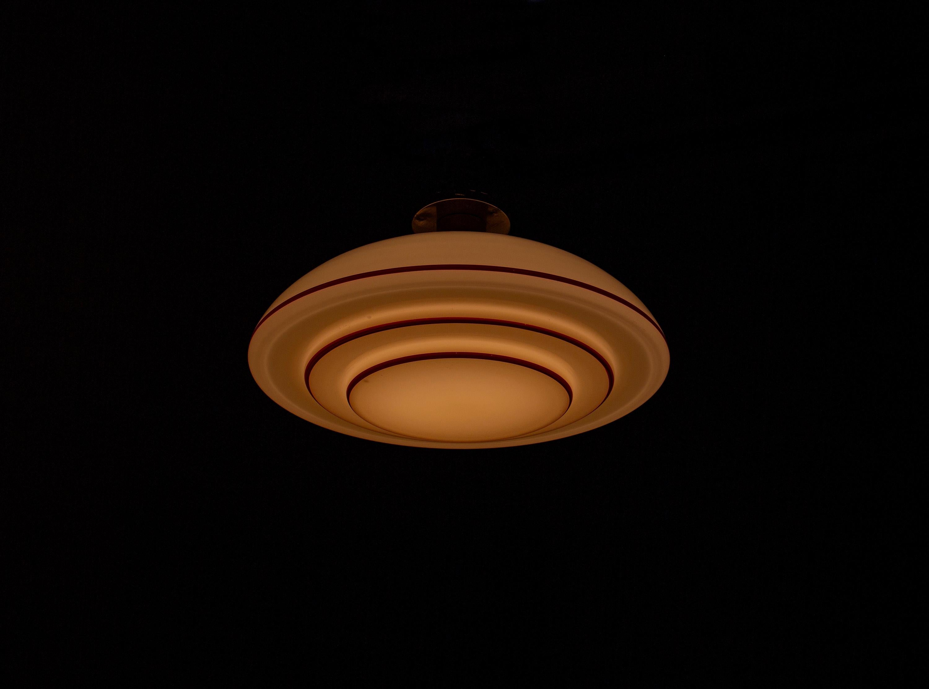 Scandinavian Flush Mount Ceiling Light, 1950s 2