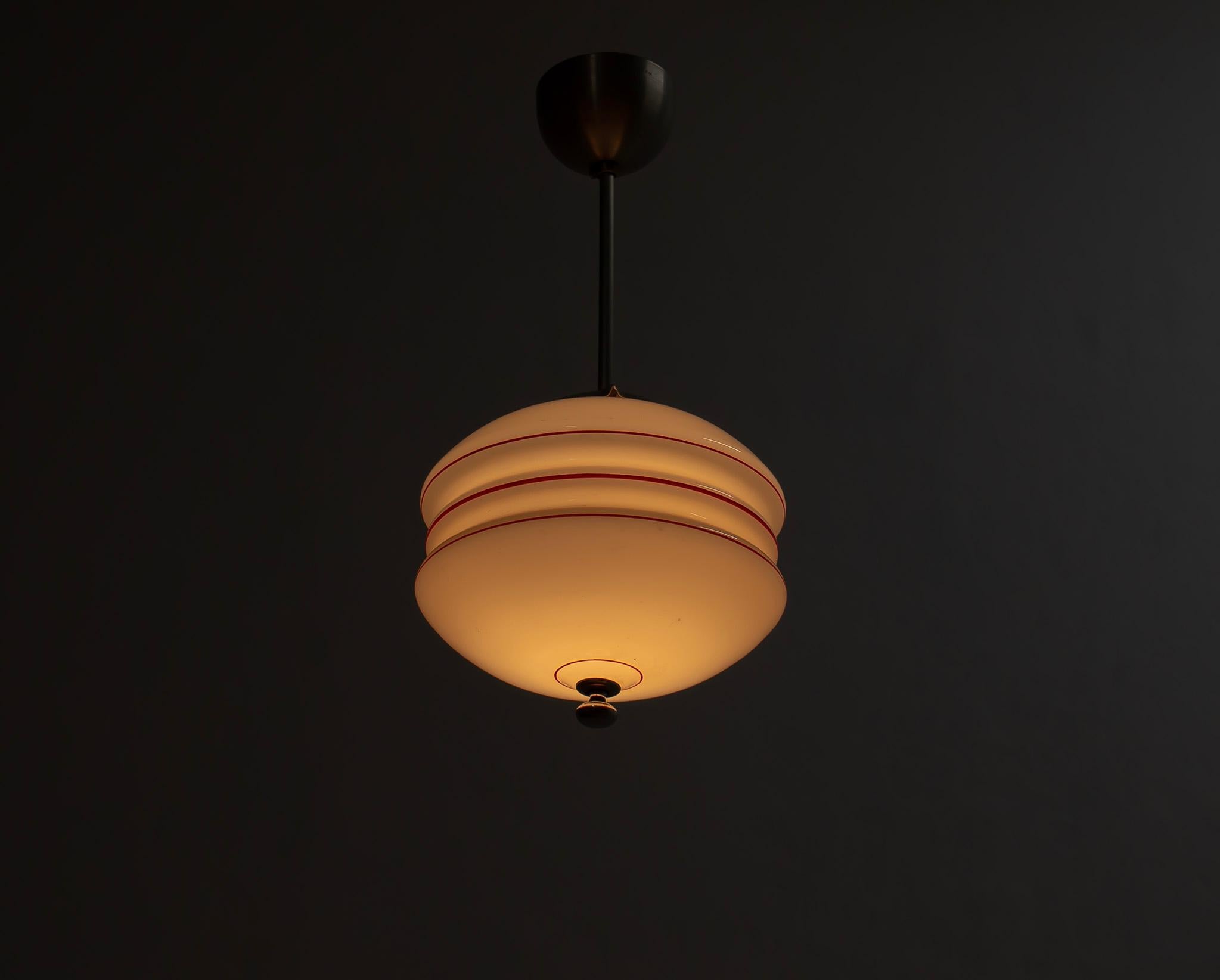 Scandinavian Functionalist Ceiling Light, 1950s For Sale 4