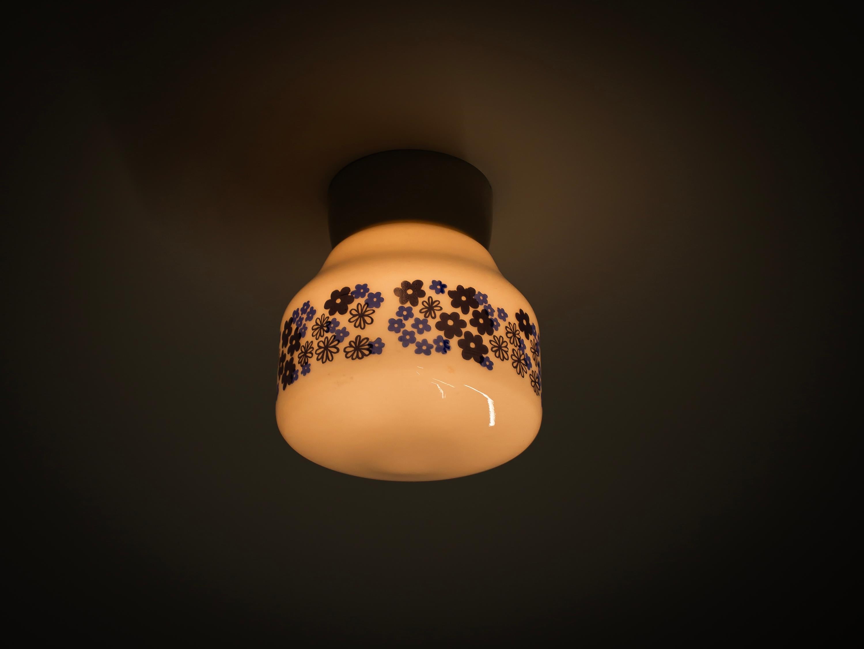 Scandinavian Flush Mount Ceiling Light, 1950s For Sale 4