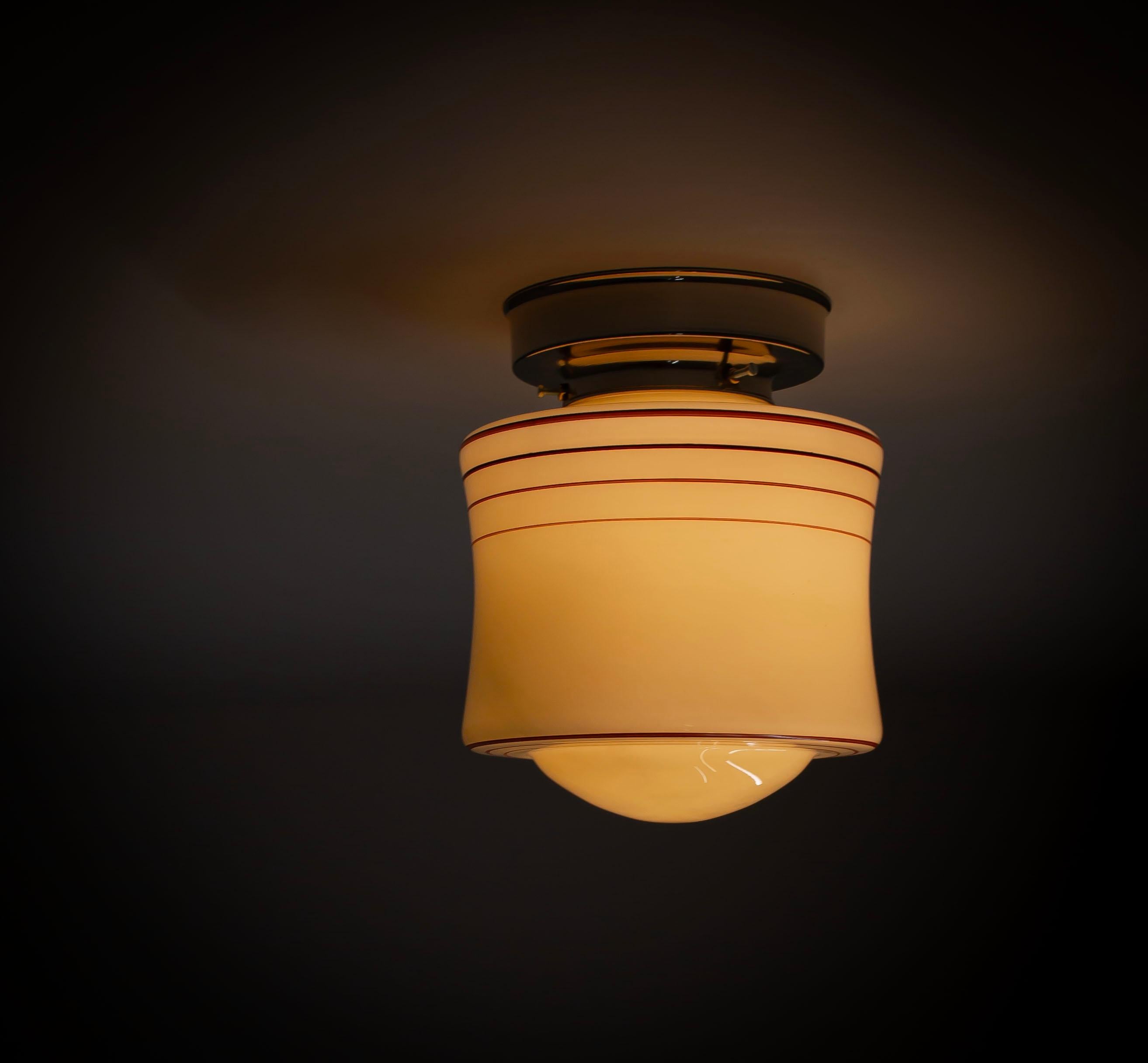 Scandinavian Flush Mount Ceiling Light, 1950s For Sale 3