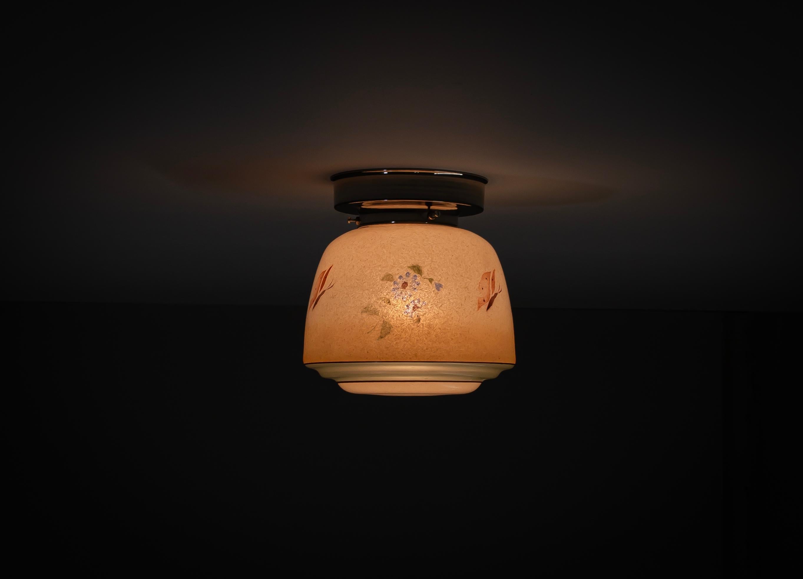 Scandinavian Flush Mount Ceiling Light, 1950s For Sale 3