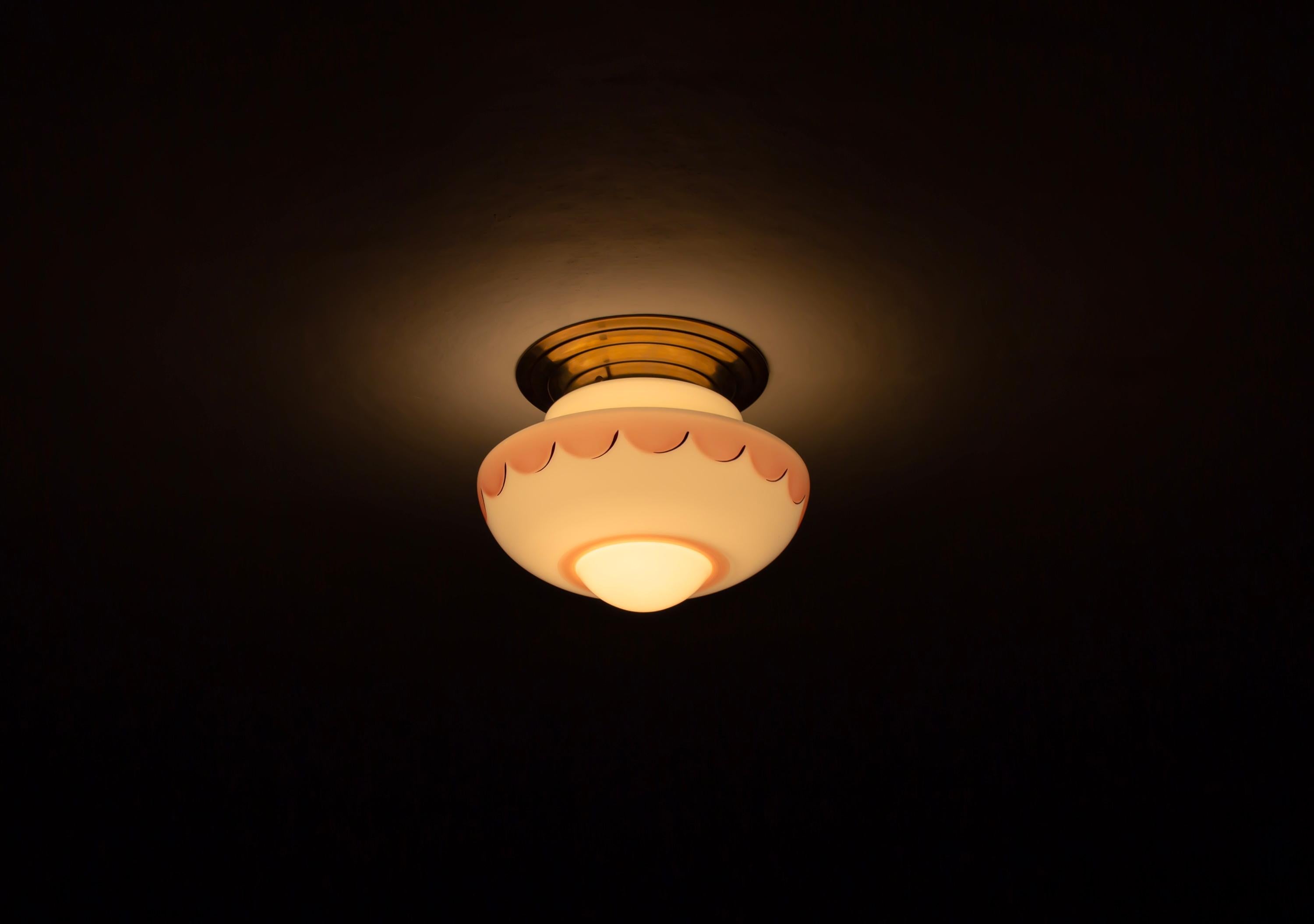 Scandinavian Flush Mount Ceiling Light, 1950s 5