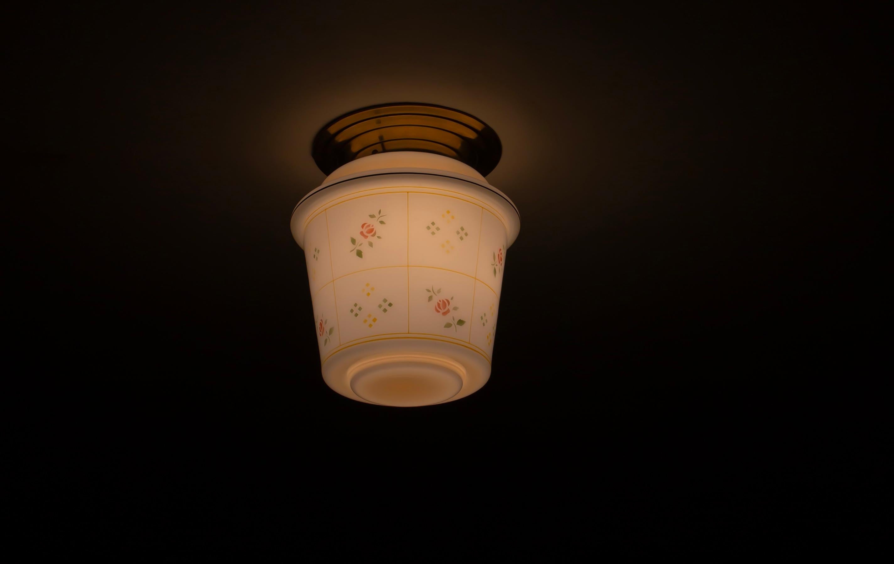 Scandinavian Flush Mount Ceiling Light, 1950s For Sale 5