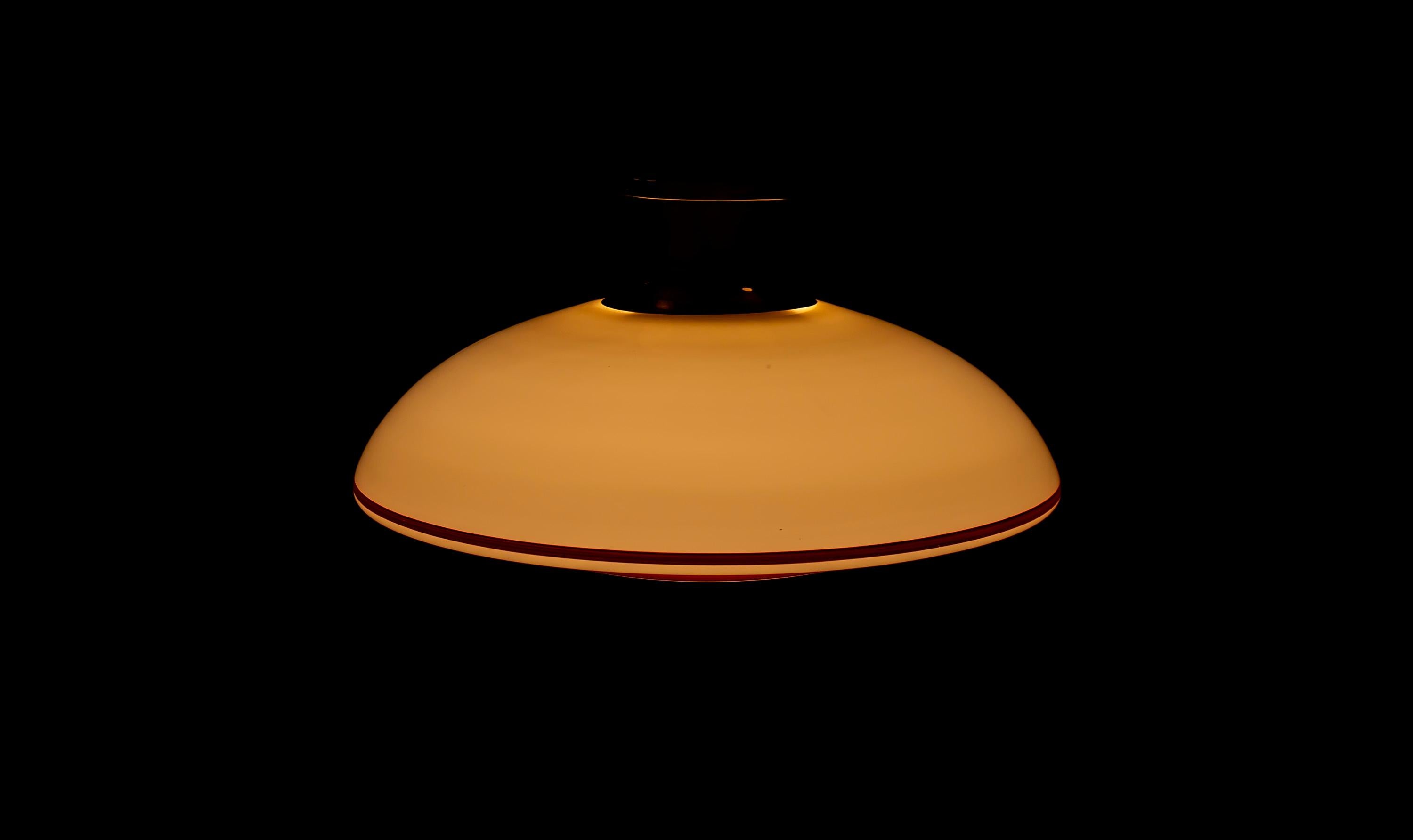 Scandinavian Flush Mount Ceiling Light, 1950s 4