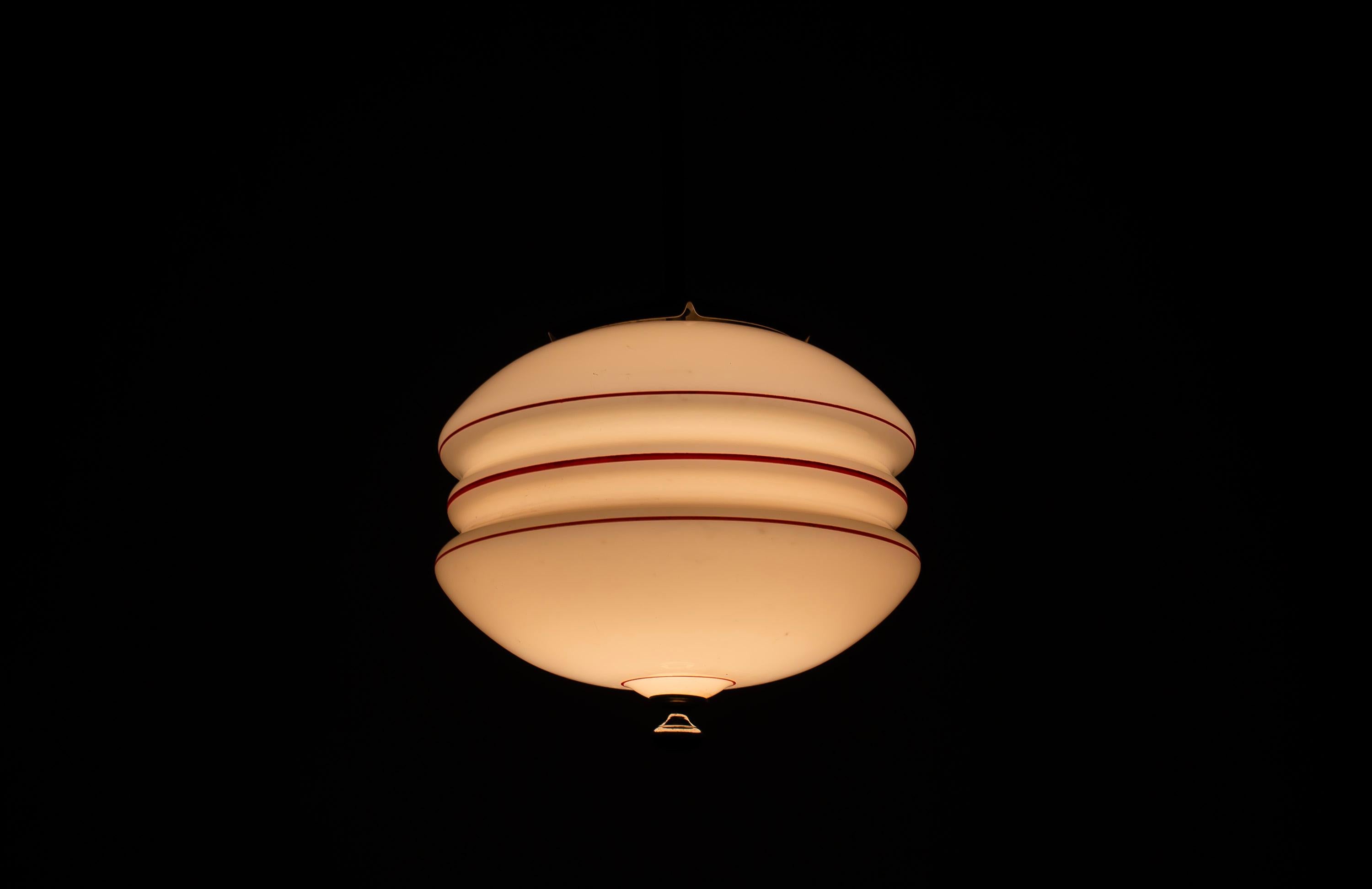 Scandinavian Functionalist Ceiling Light, 1950s For Sale 7