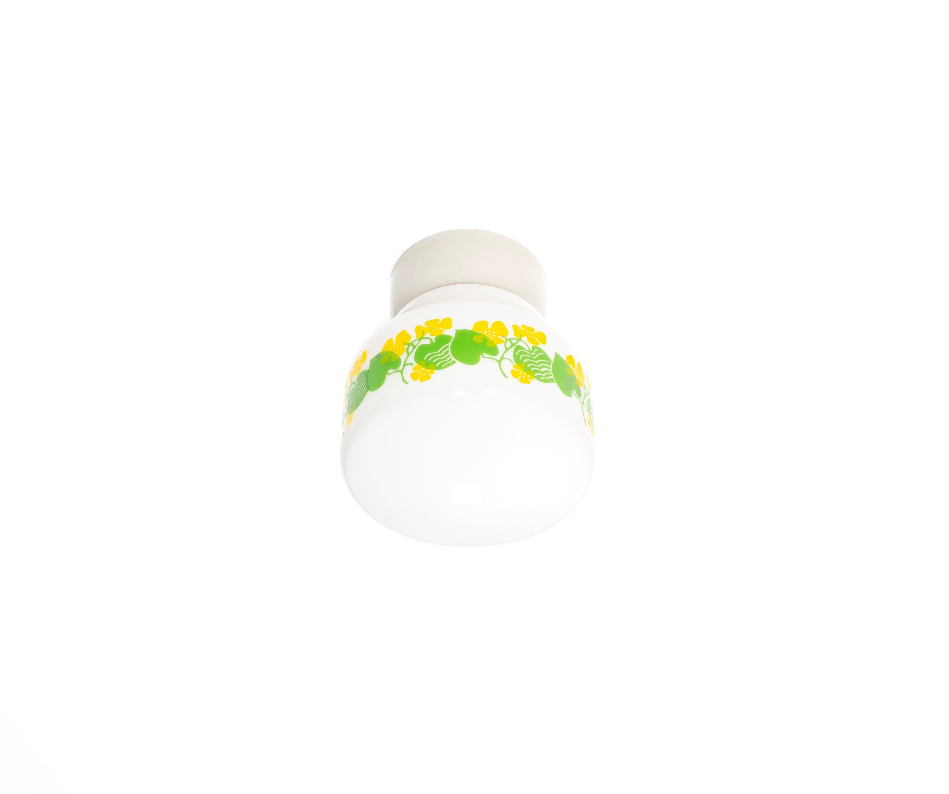 Mid-Century Modern Scandinavian Flush Mount Ceiling Light, 1950s For Sale
