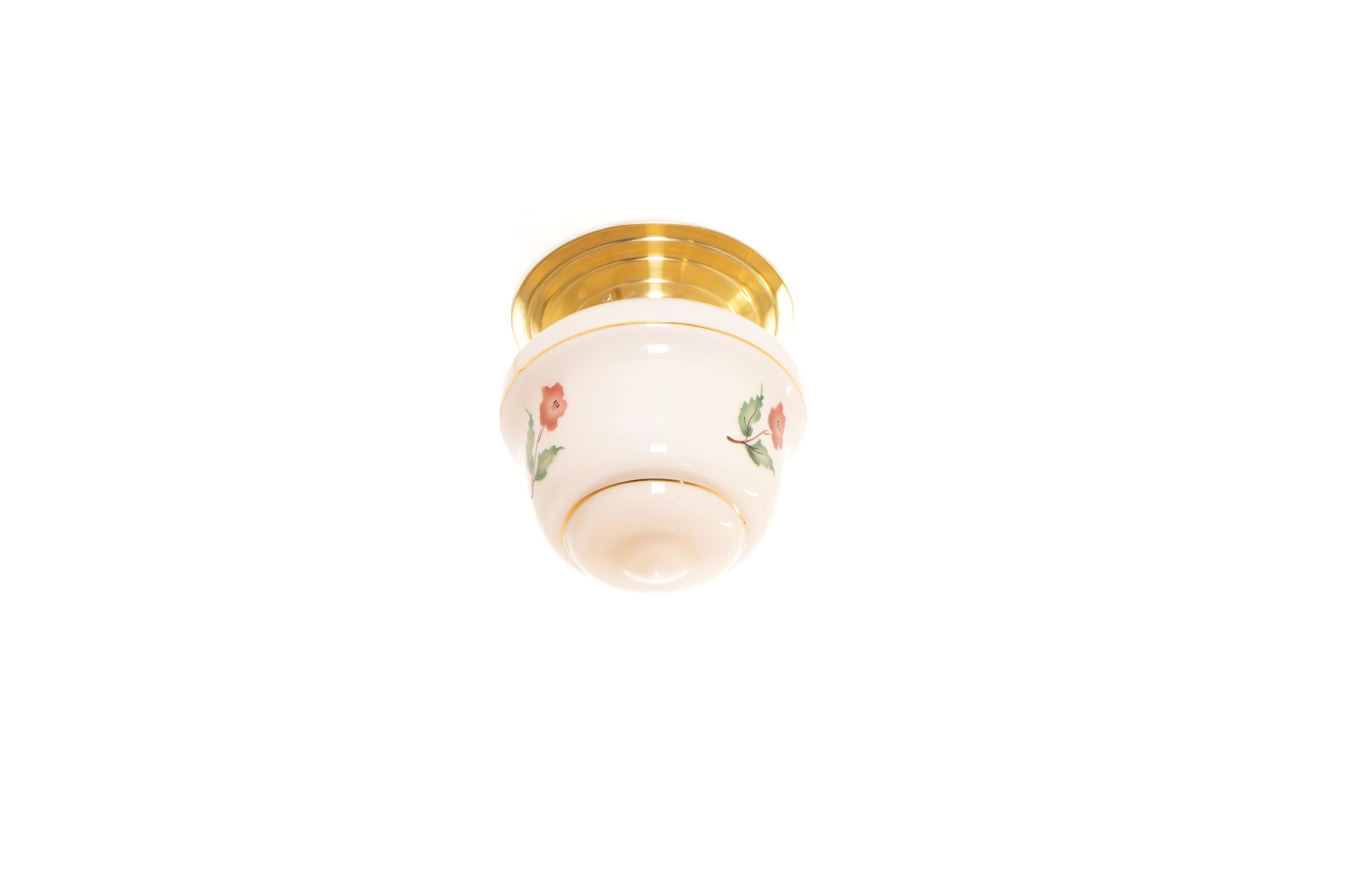 Scandinavian Flush Mount Ceiling Light, 1950s, UL-ready In Good Condition For Sale In Oslo, NO