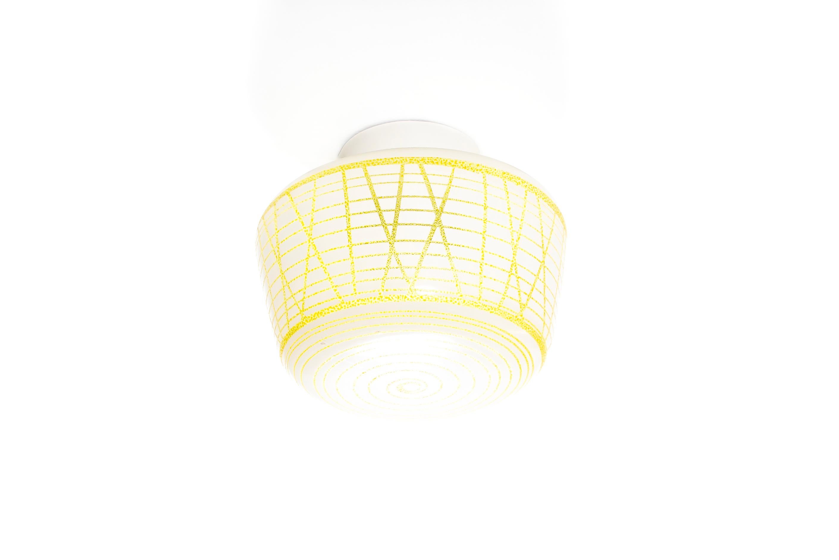 Scandinavian Flush Mount Ceiling Light, 1950s In Good Condition For Sale In Oslo, NO