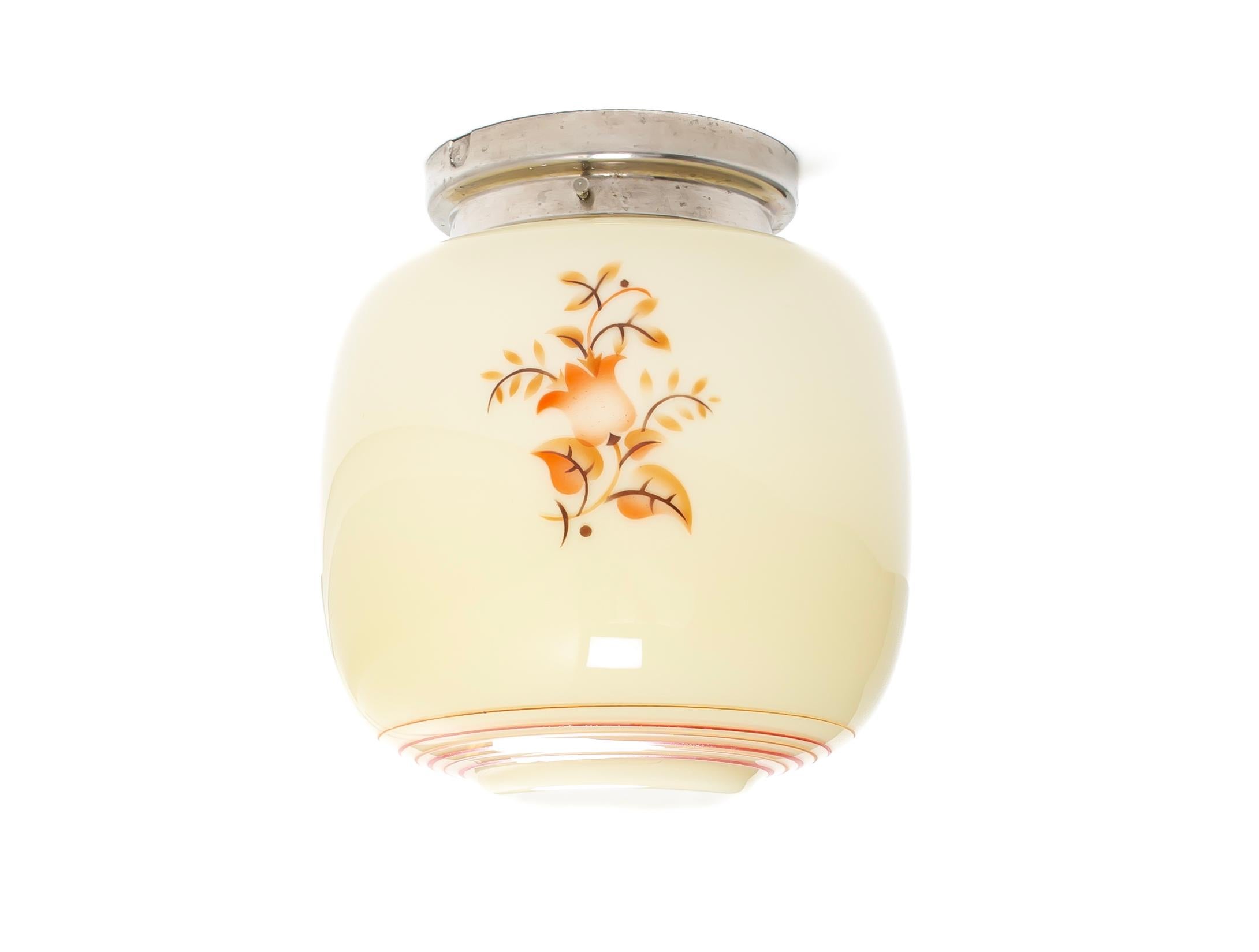 Norwegian Scandinavian Flush Mount Ceiling Light, 1950s For Sale