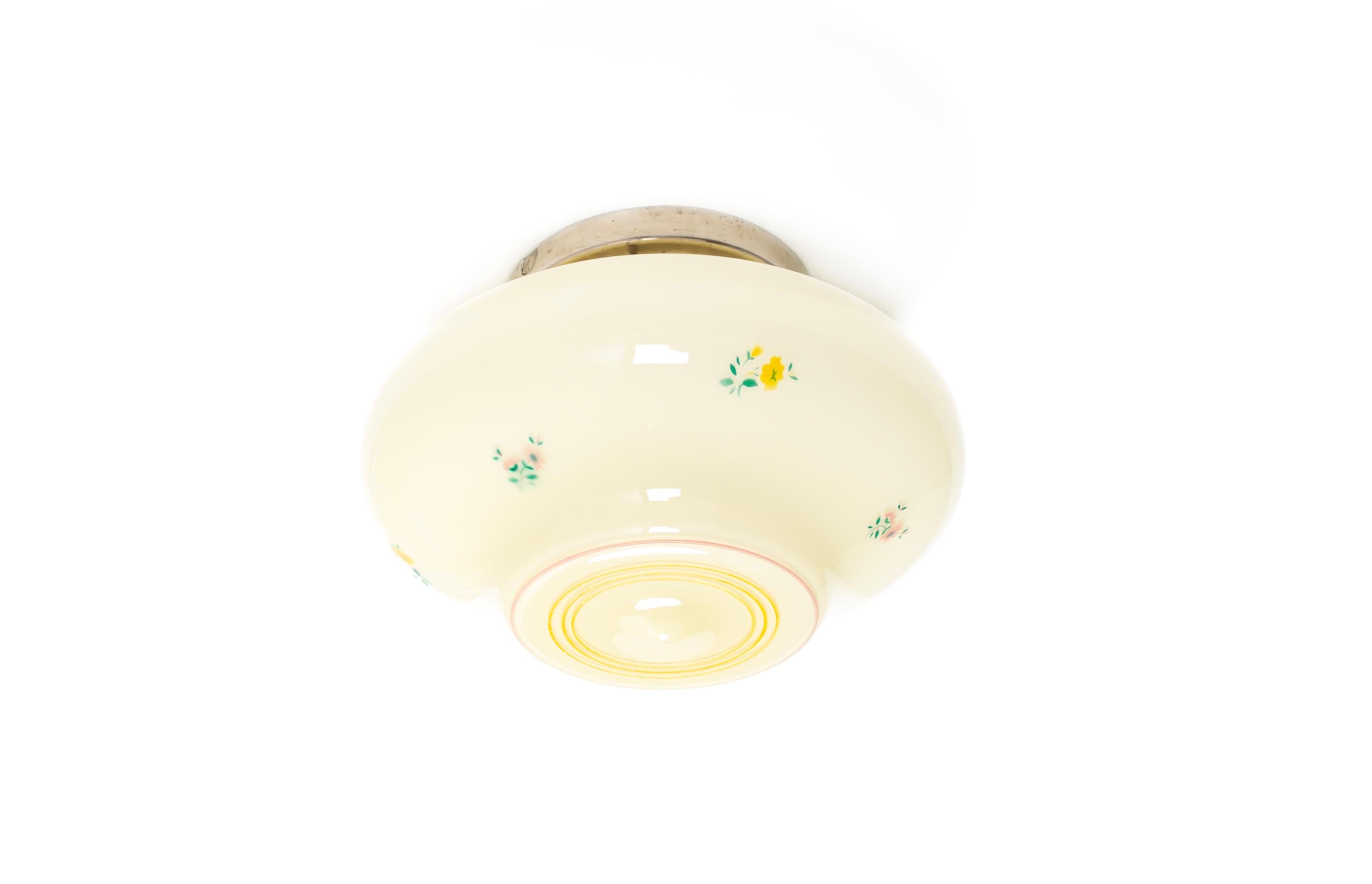 Norwegian Scandinavian Flush Mount Ceiling Light, 1950s For Sale