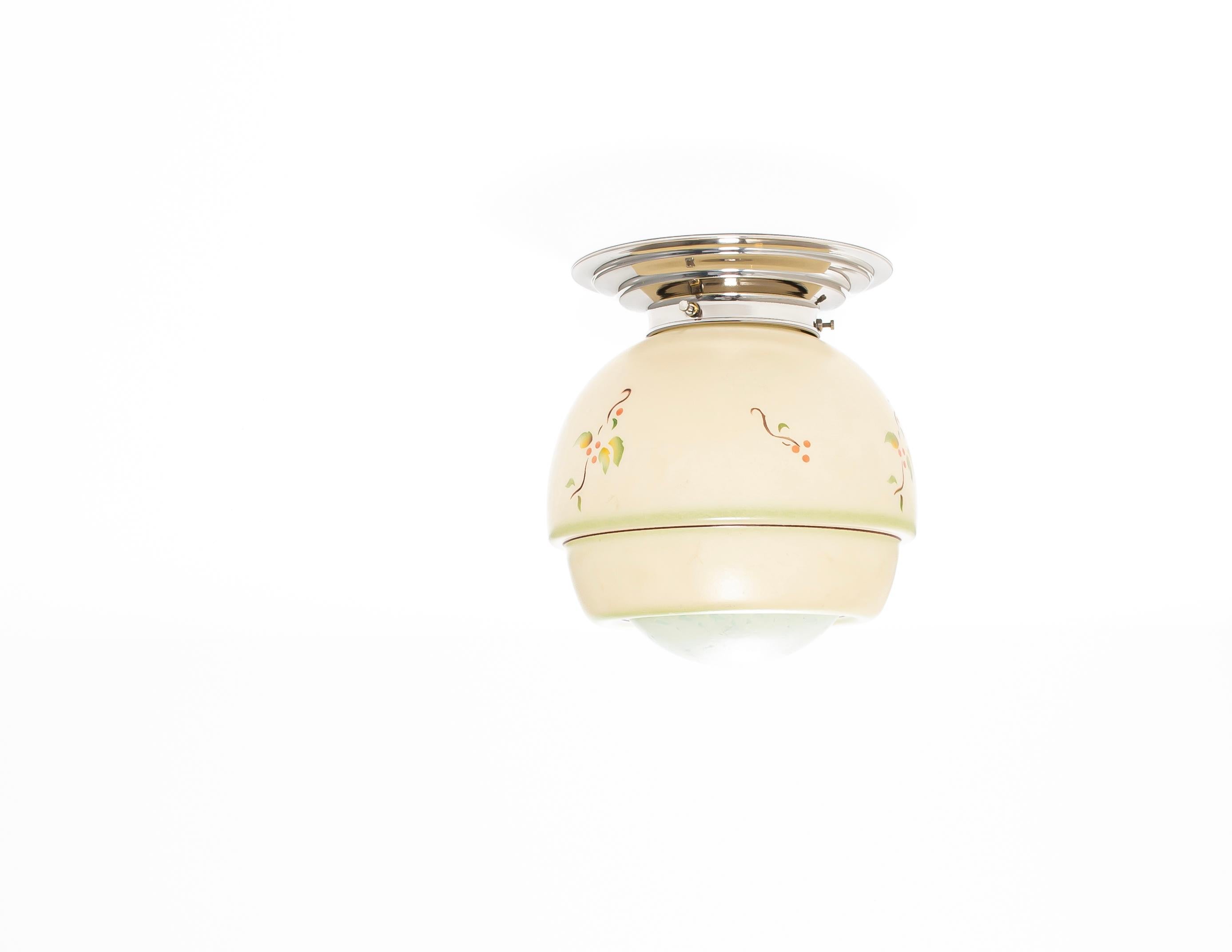 Norwegian Scandinavian Flush Mount Ceiling Light, 1950s