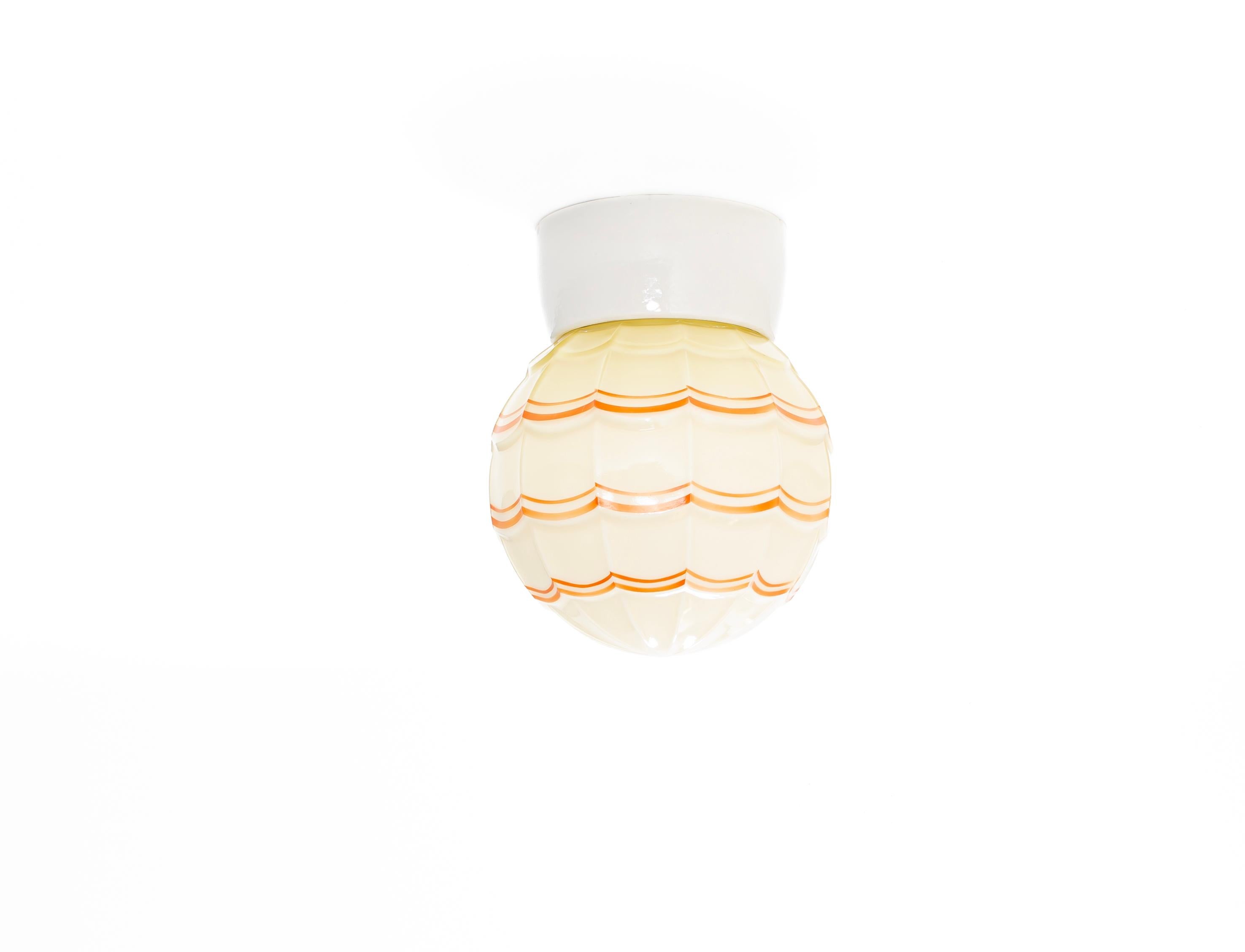 Scandinavian Flush Mount Ceiling Light, 1950s In Good Condition For Sale In Oslo, NO