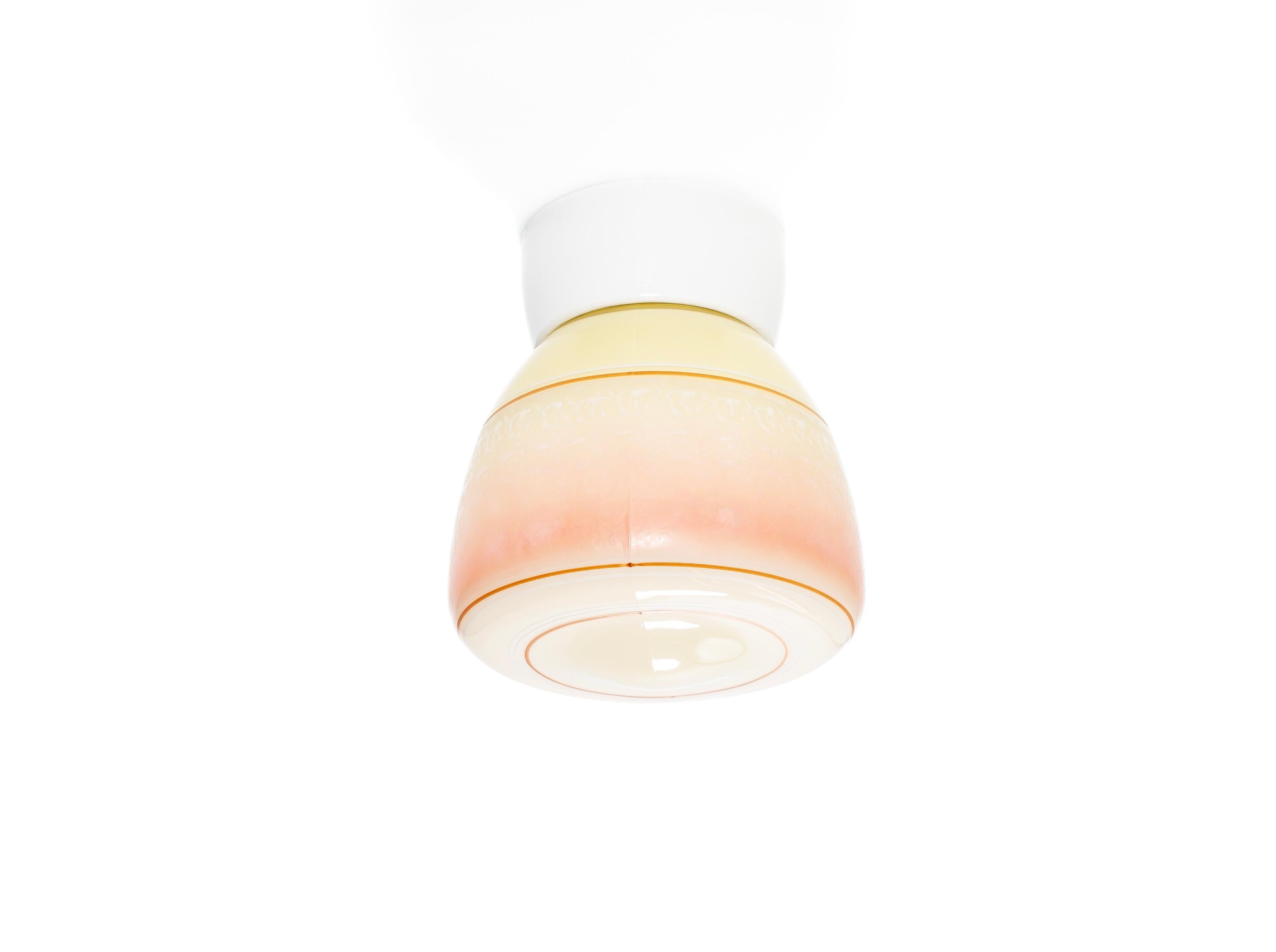 Scandinavian Flush Mount Ceiling Light, 1950s In Good Condition For Sale In Oslo, NO