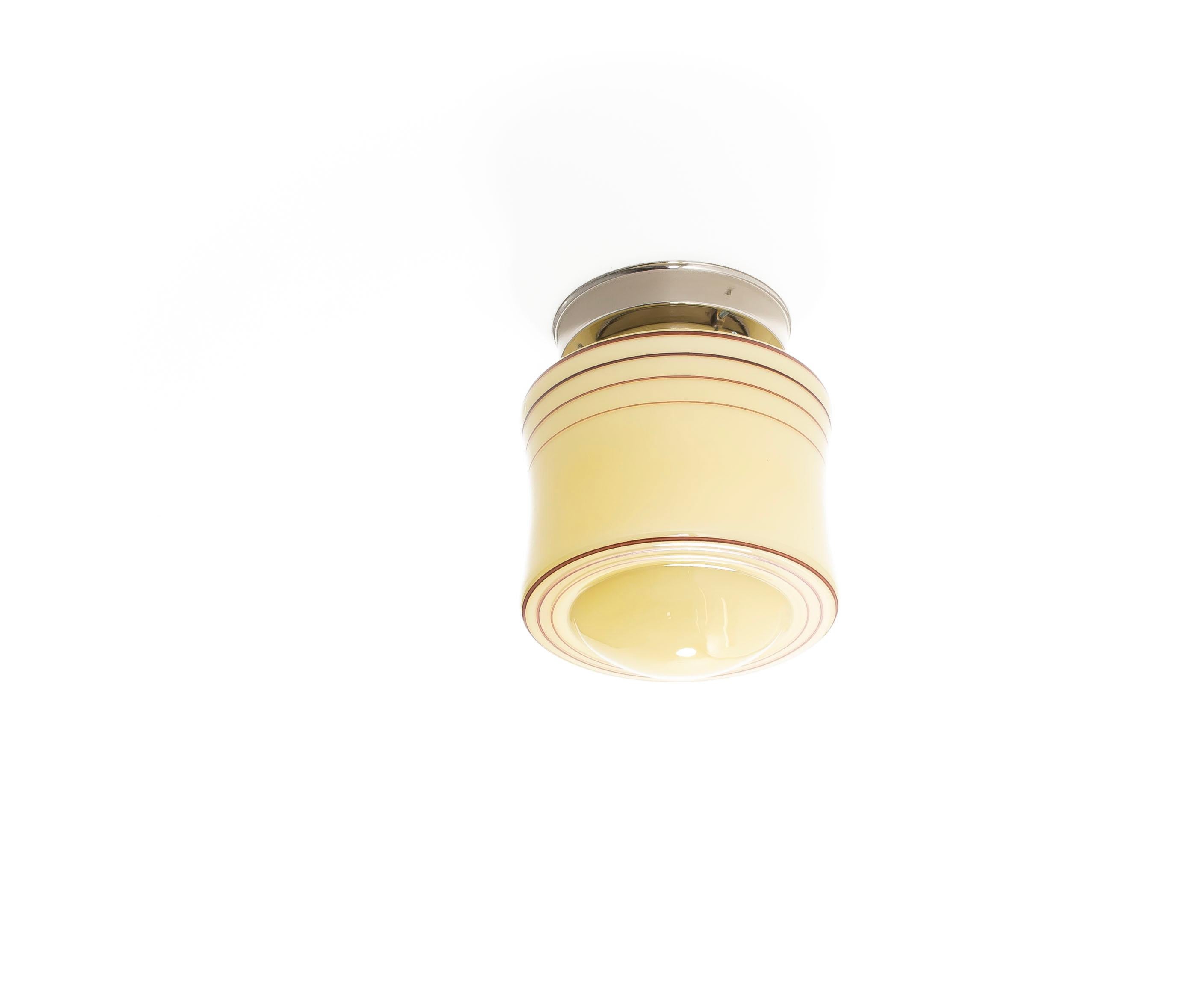 Norwegian Scandinavian Flush Mount Ceiling Light, 1950s For Sale
