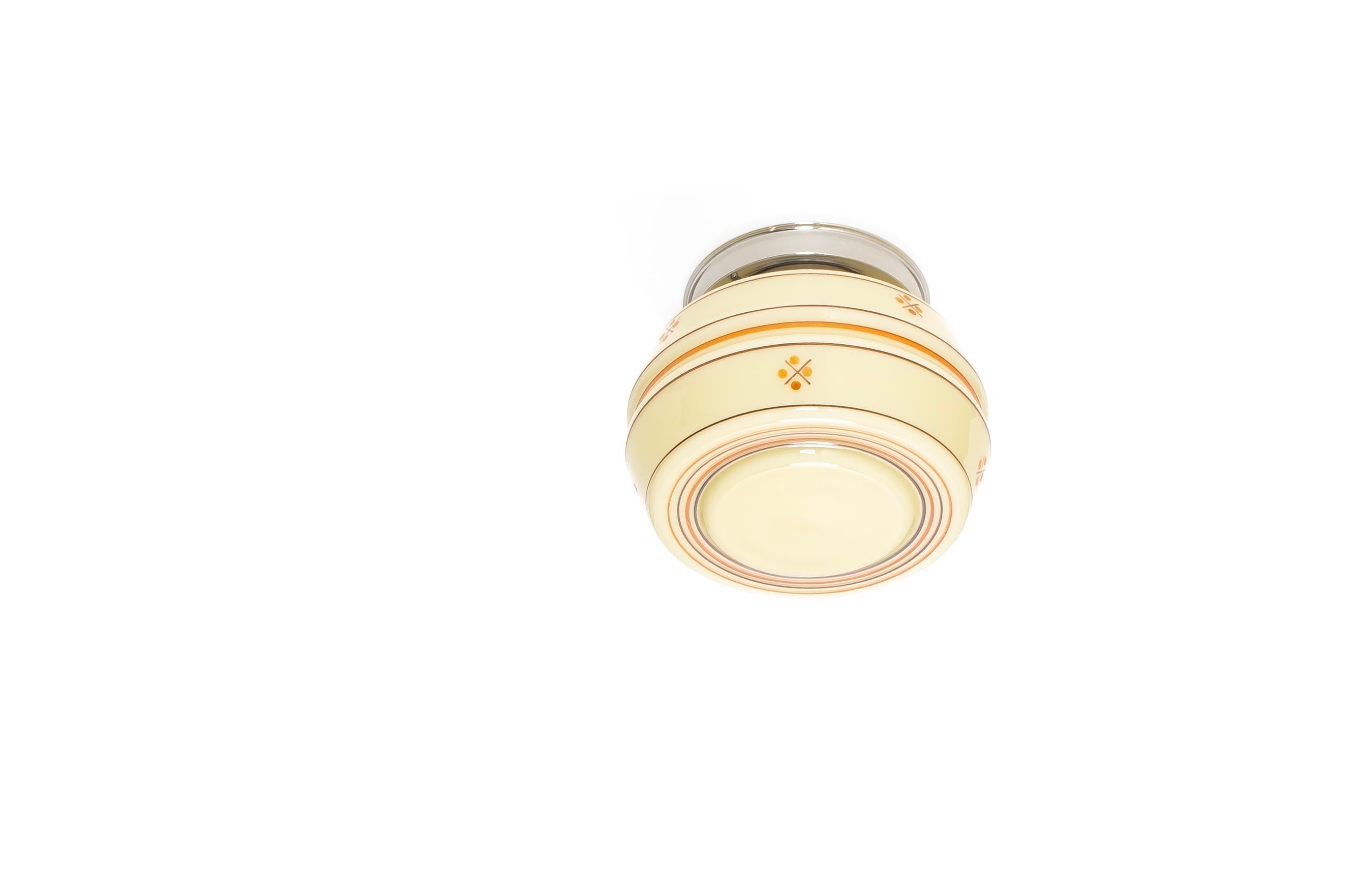 Norwegian Scandinavian Flush Mount Ceiling Light, 1950s For Sale