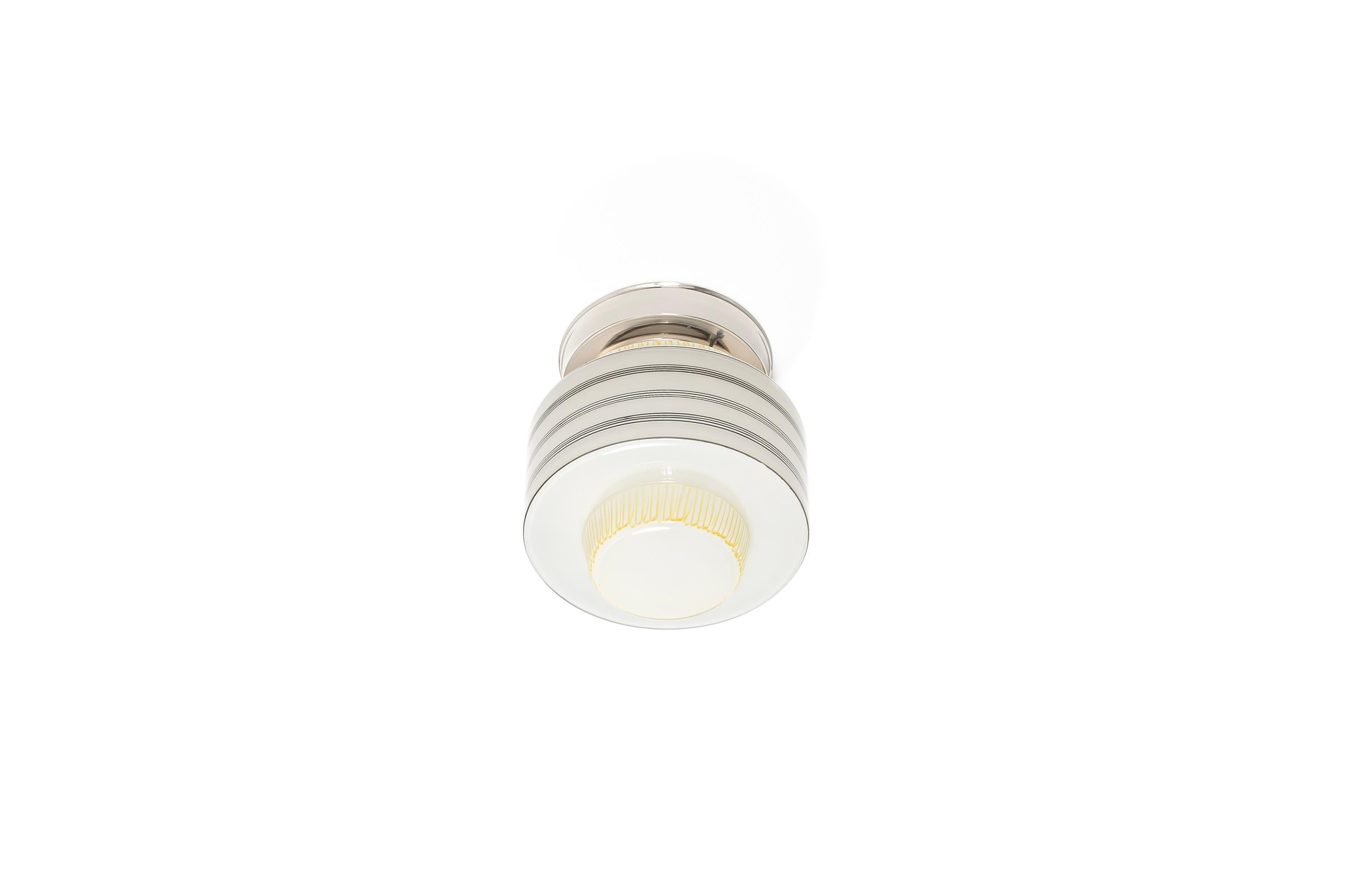 Norwegian Scandinavian Flush Mount Ceiling Light, 1950s For Sale
