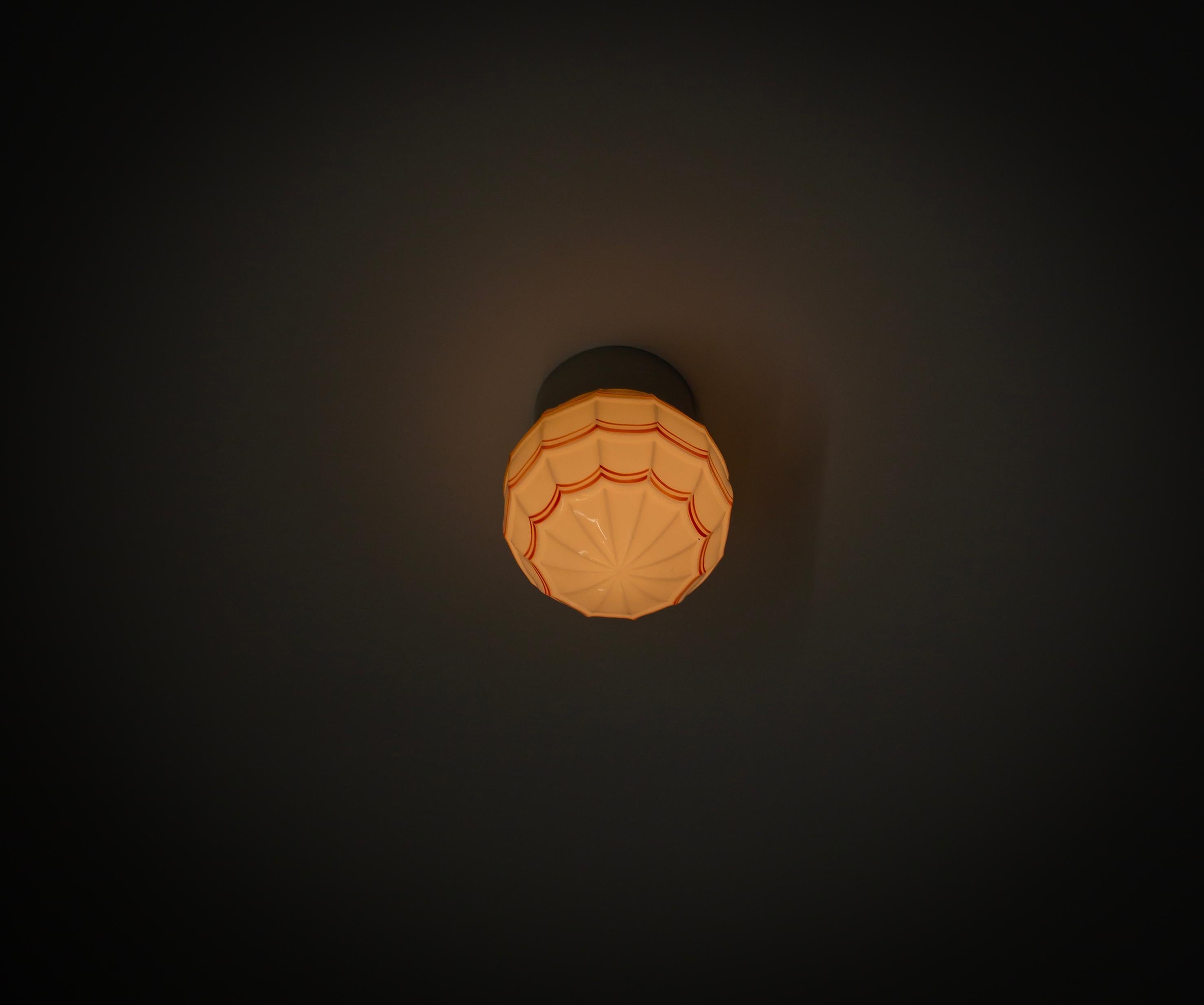 Mid-20th Century Scandinavian Flush Mount Ceiling Light, 1950s For Sale