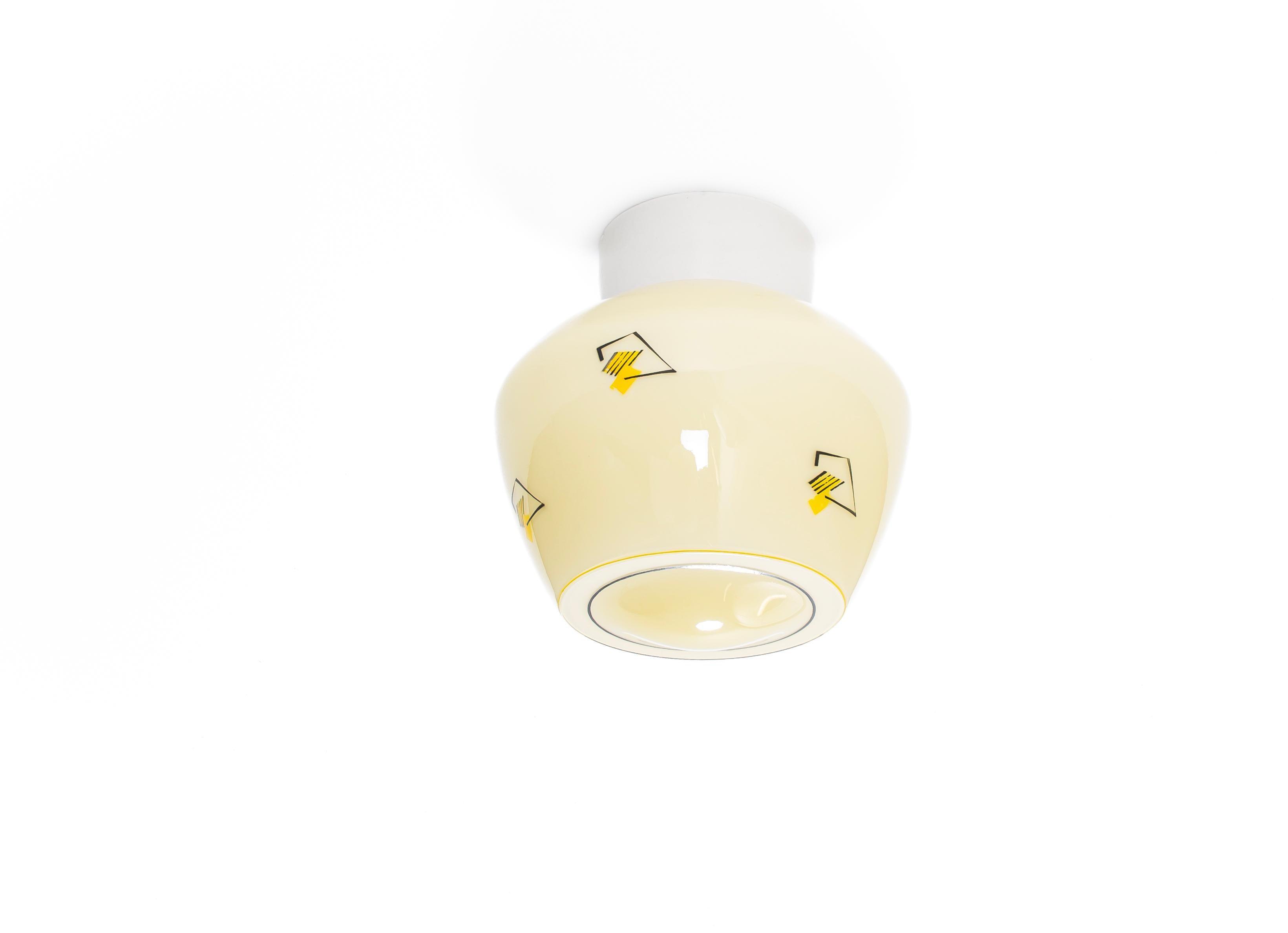 Mid-20th Century Scandinavian Flush Mount Ceiling Light, 1950s For Sale