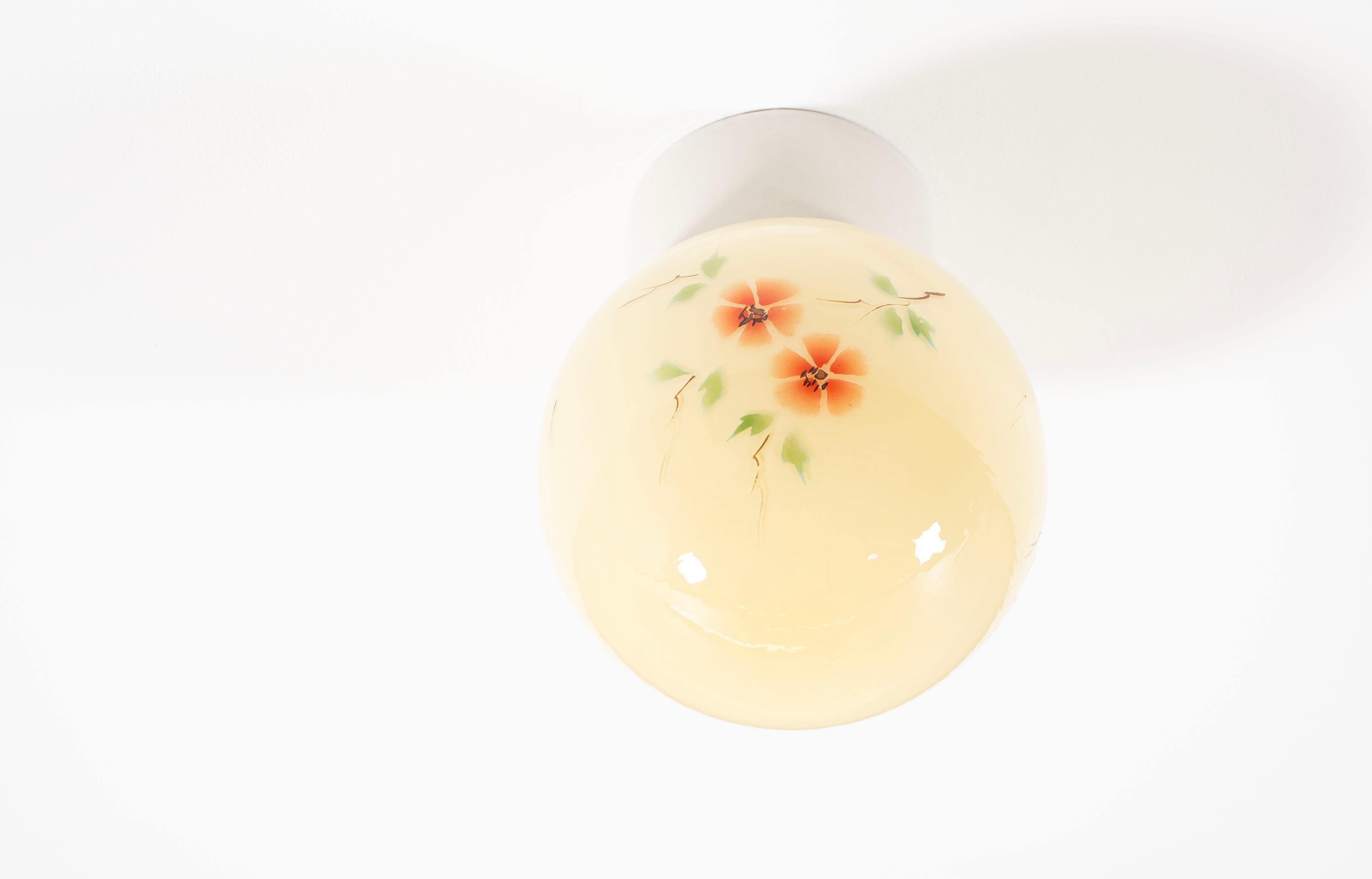 Mid-20th Century Scandinavian Flush Mount Ceiling Light, 1950s For Sale