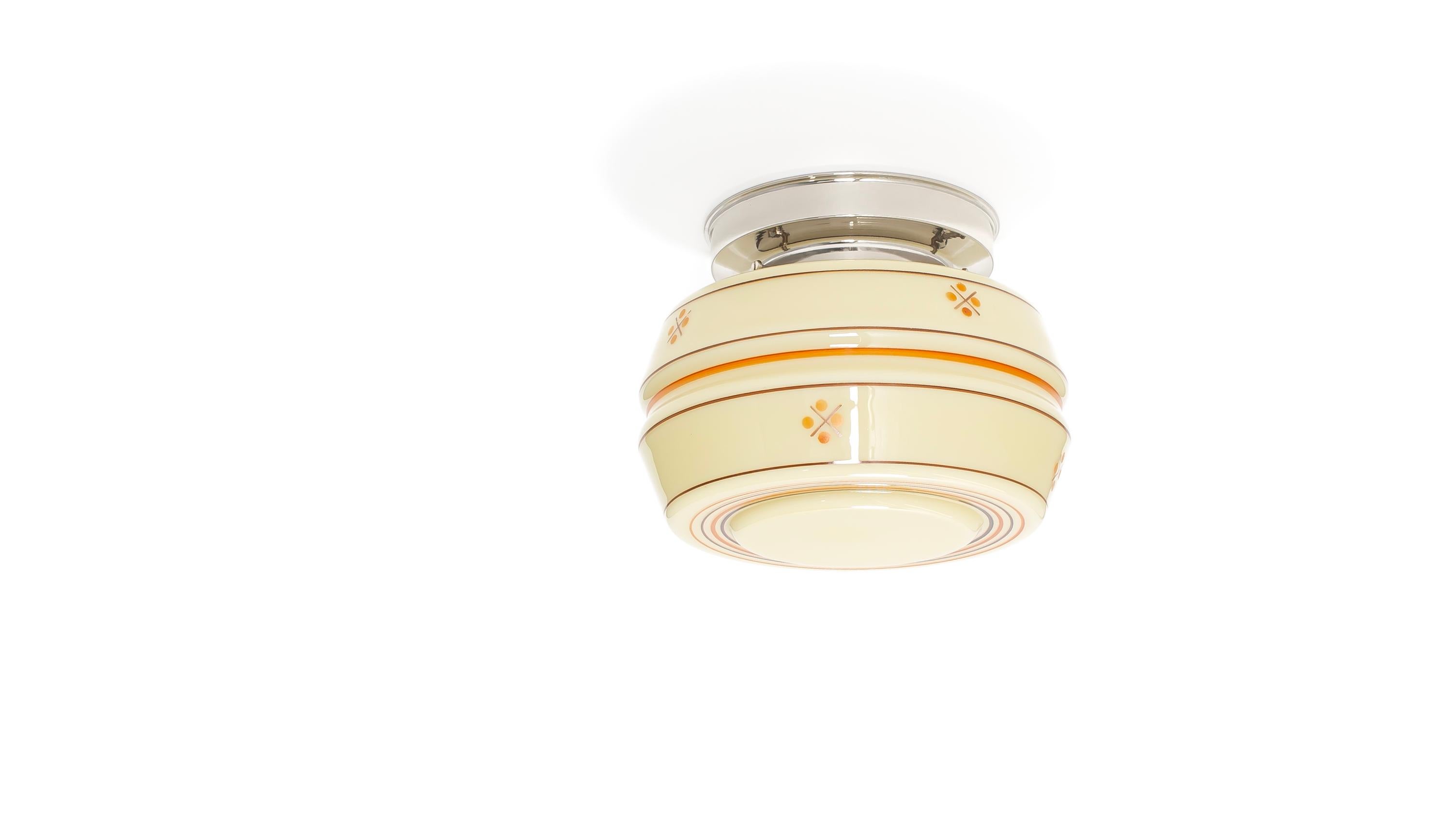 Scandinavian Flush Mount Ceiling Light, 1950s In Good Condition For Sale In Oslo, NO
