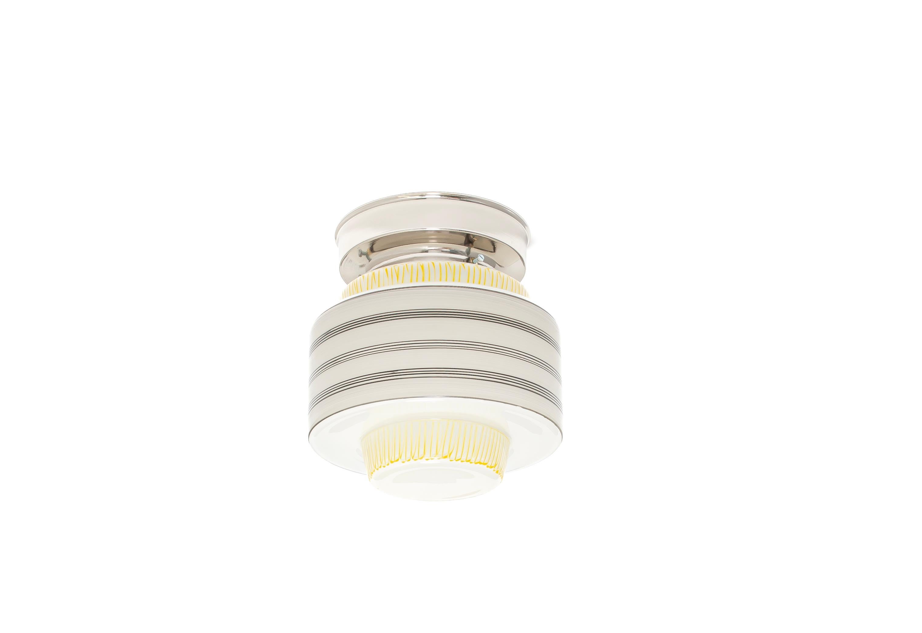 Scandinavian Flush Mount Ceiling Light, 1950s In Good Condition For Sale In Oslo, NO