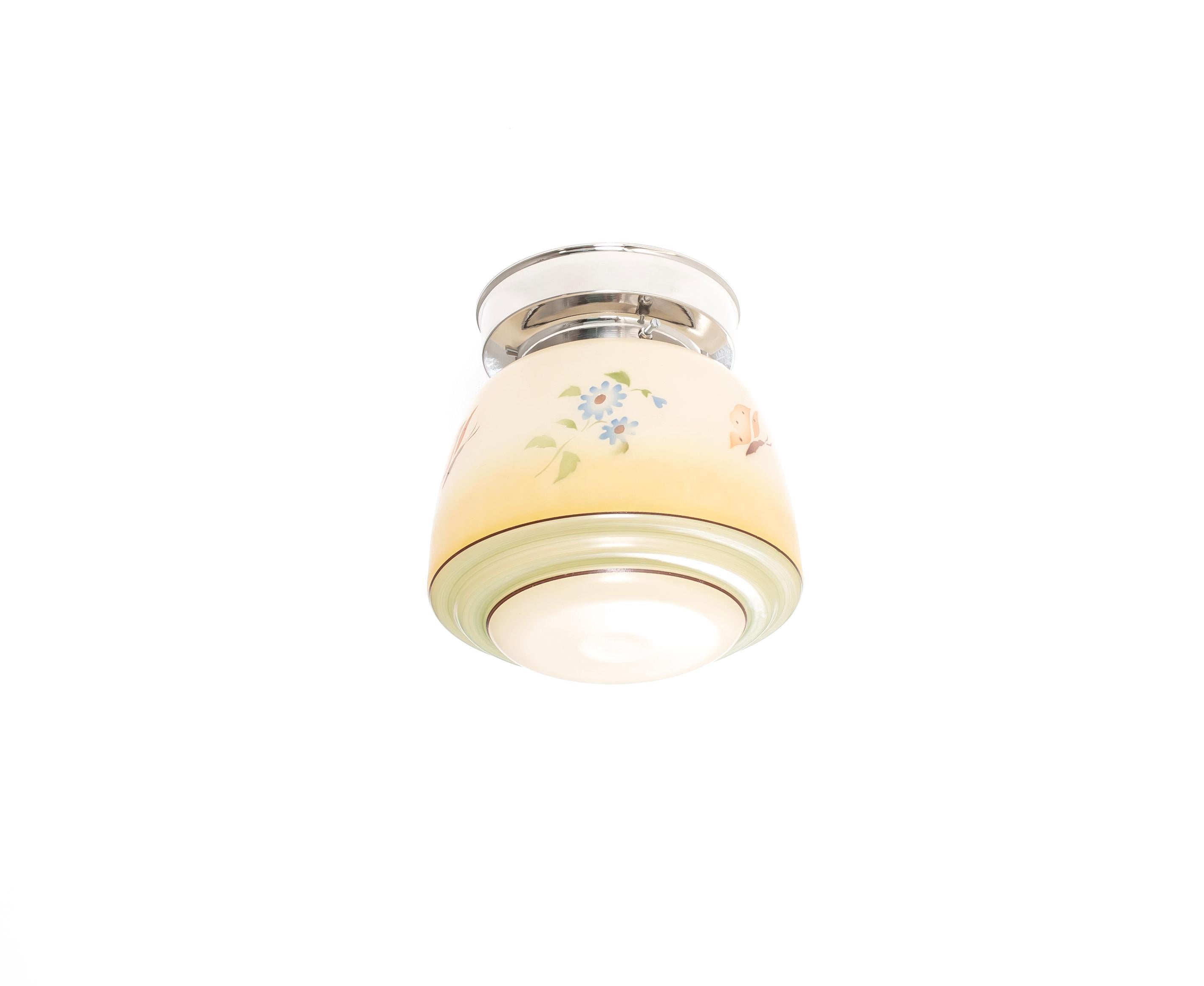 Scandinavian Flush Mount Ceiling Light, 1950s In Good Condition For Sale In Oslo, NO