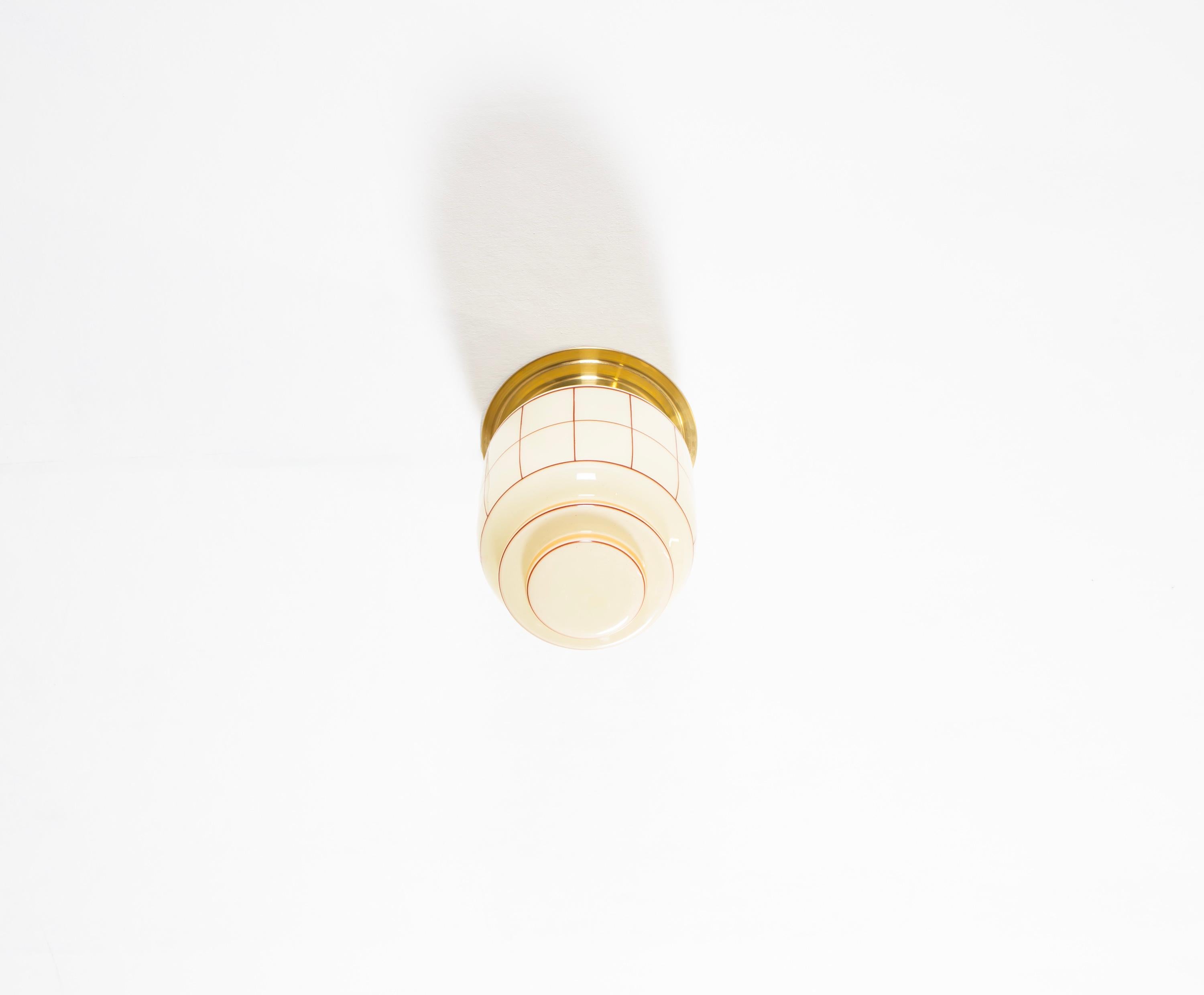 Mid-Century Modern Scandinavian Flush Mount Ceiling Light, 1950s, UL-ready For Sale