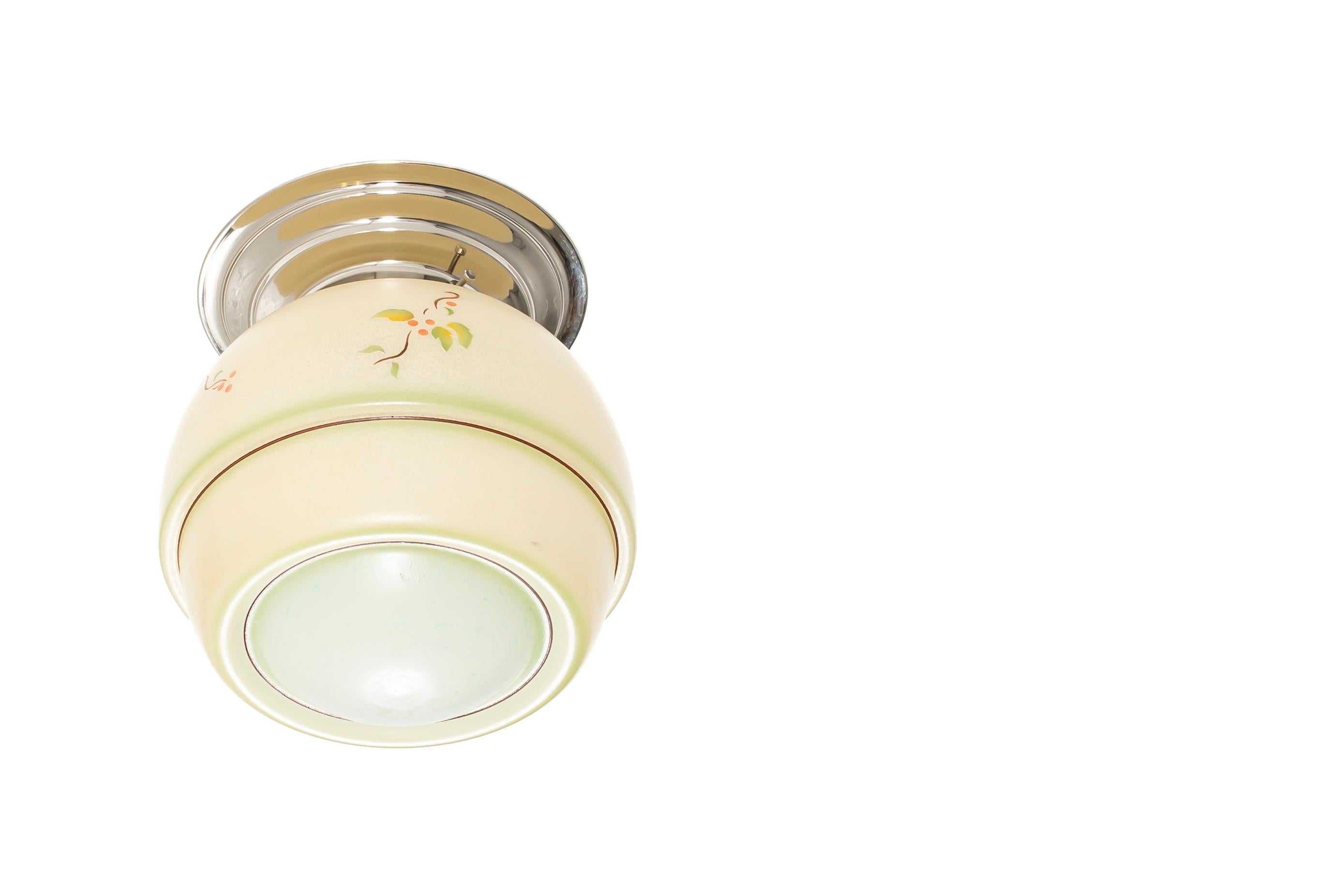 Mid-20th Century Scandinavian Flush Mount Ceiling Light, 1950s