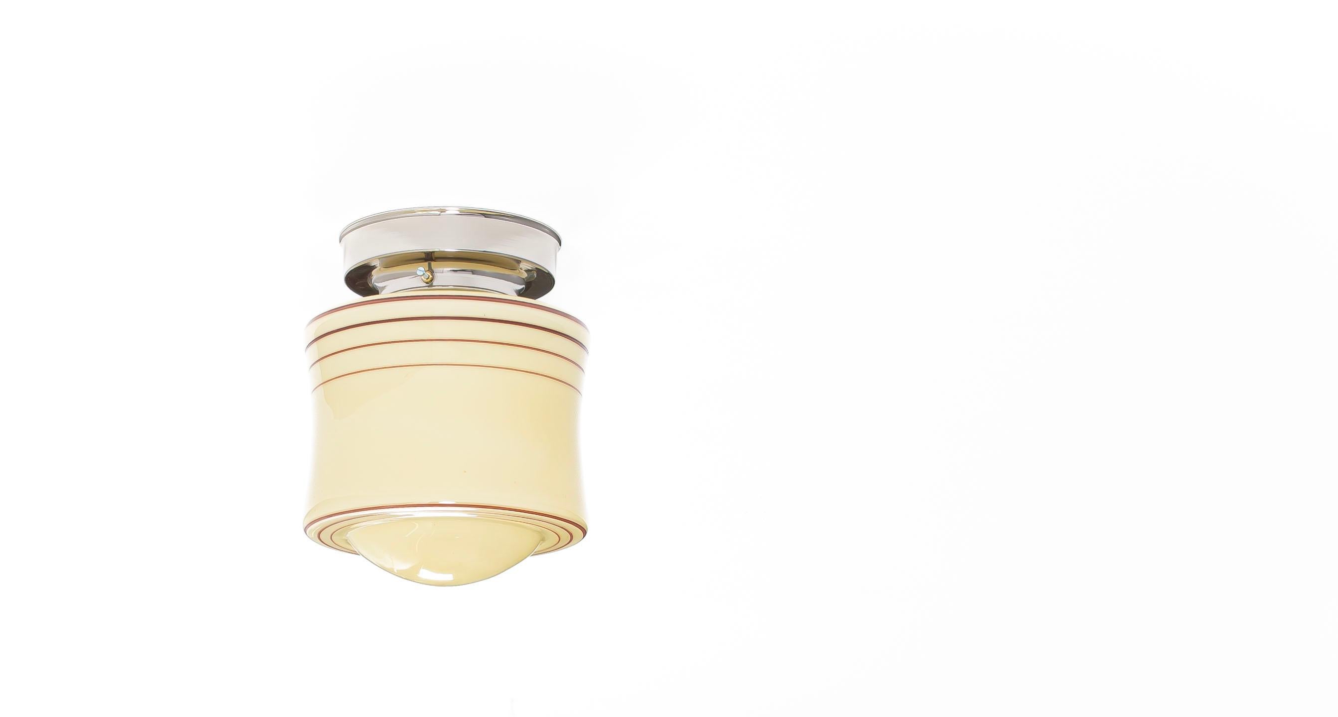 Mid-20th Century Scandinavian Flush Mount Ceiling Light, 1950s For Sale
