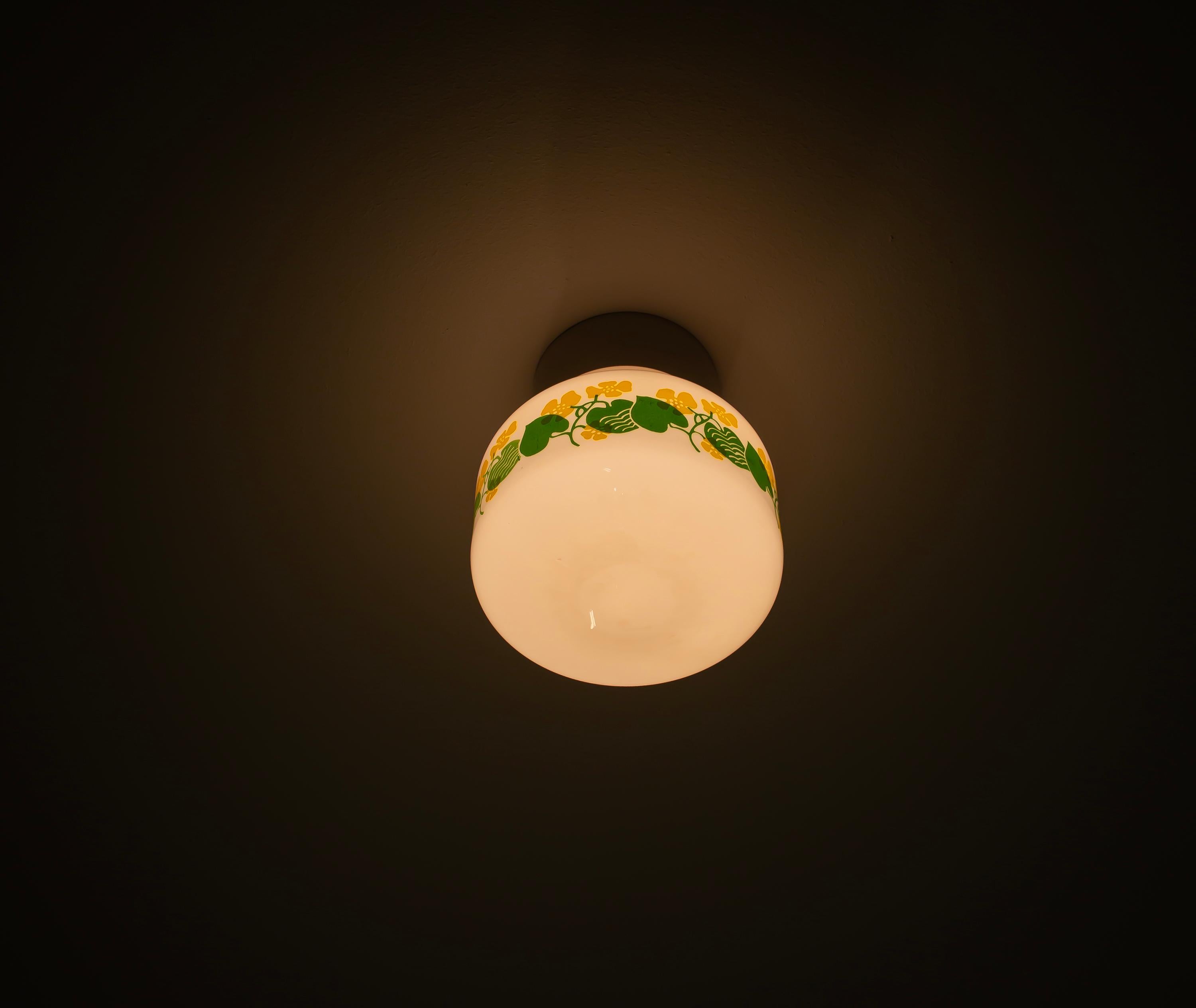 Scandinavian Flush Mount Ceiling Light, 1950s For Sale 1