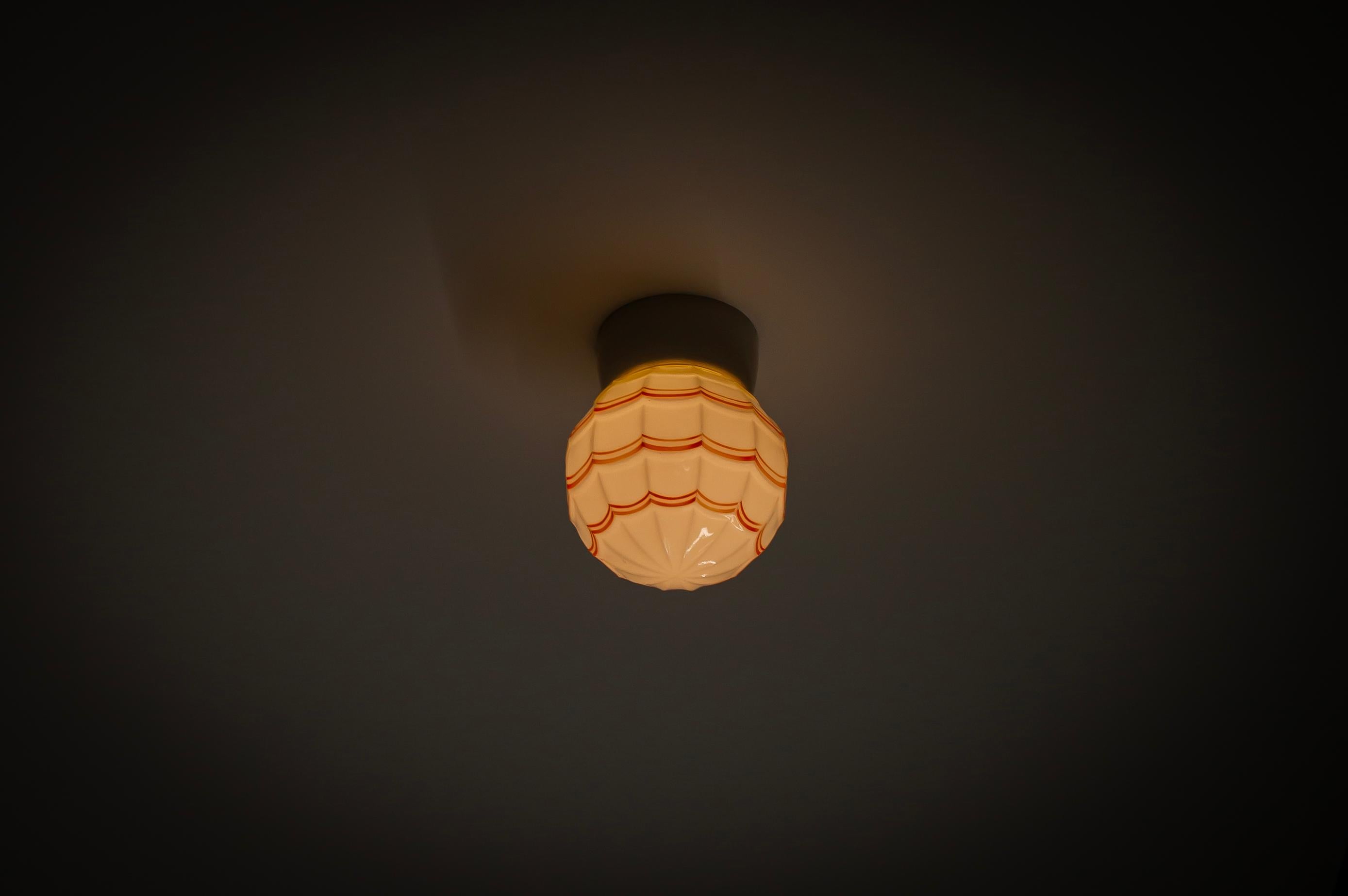 Scandinavian Flush Mount Ceiling Light, 1950s For Sale 1