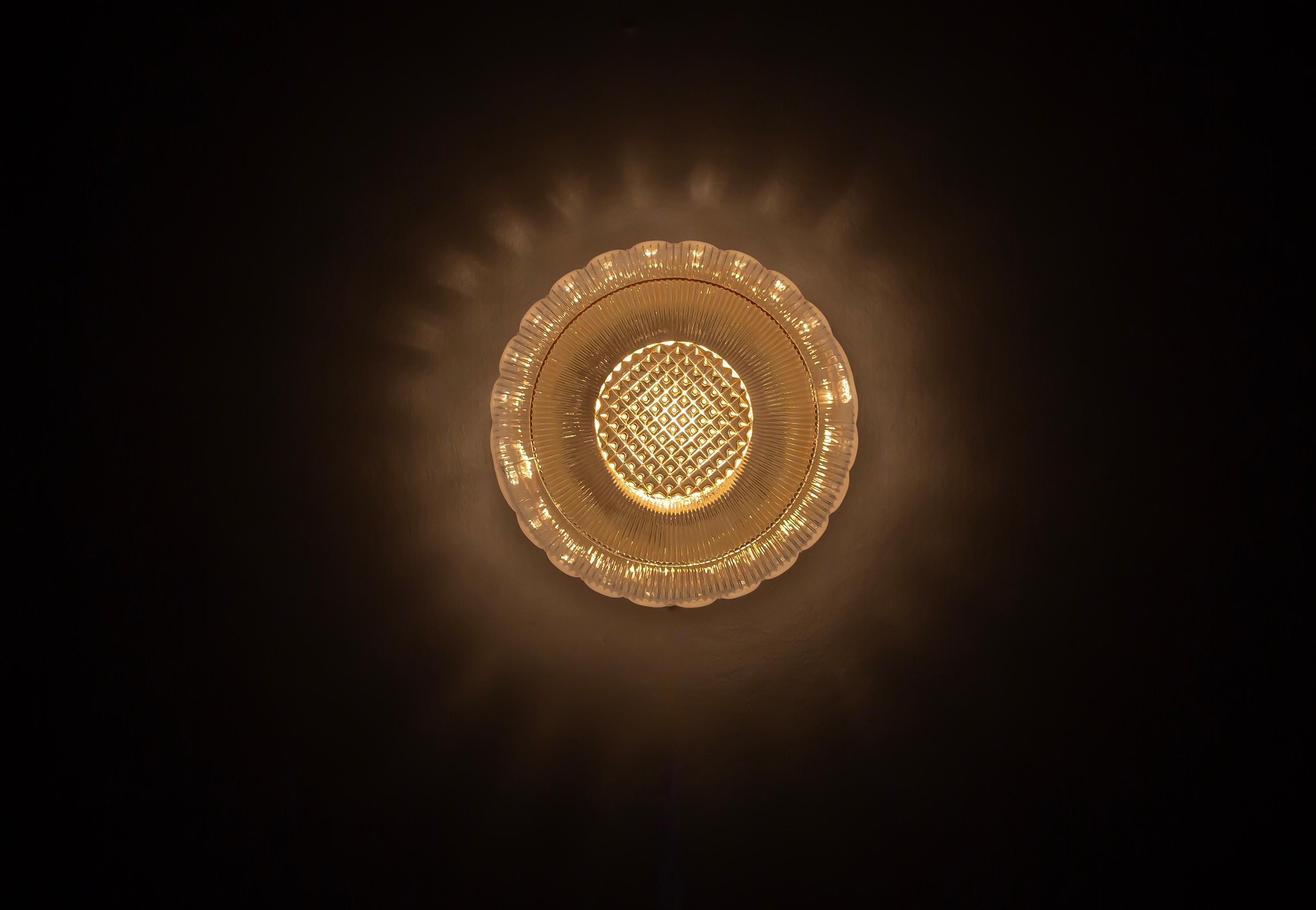 Scandinavian Flush Mount Ceiling Light, 1950s For Sale 2