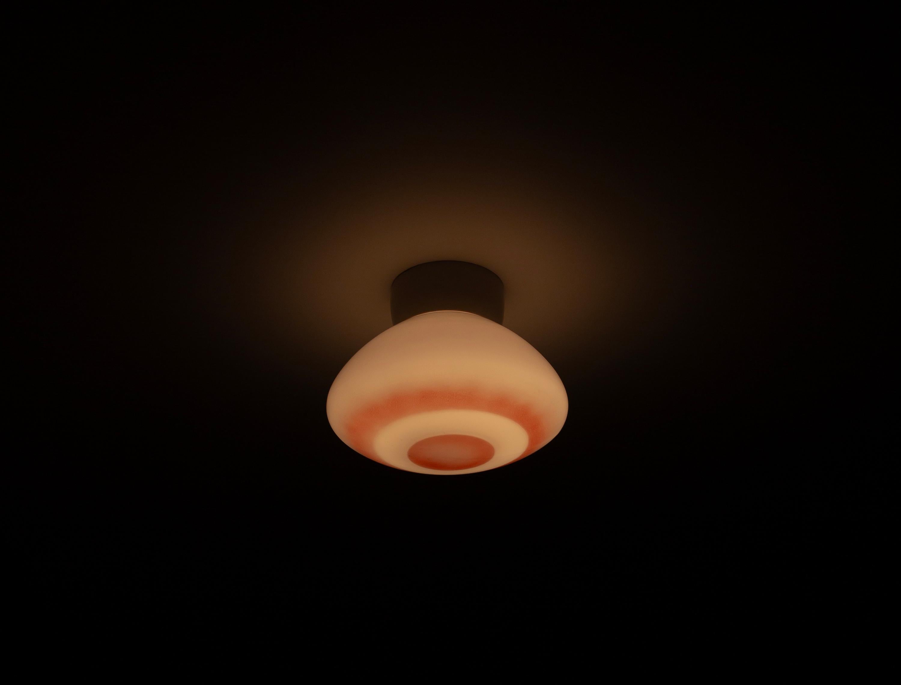 Scandinavian Flush Mount Ceiling Light, 1950s For Sale 2