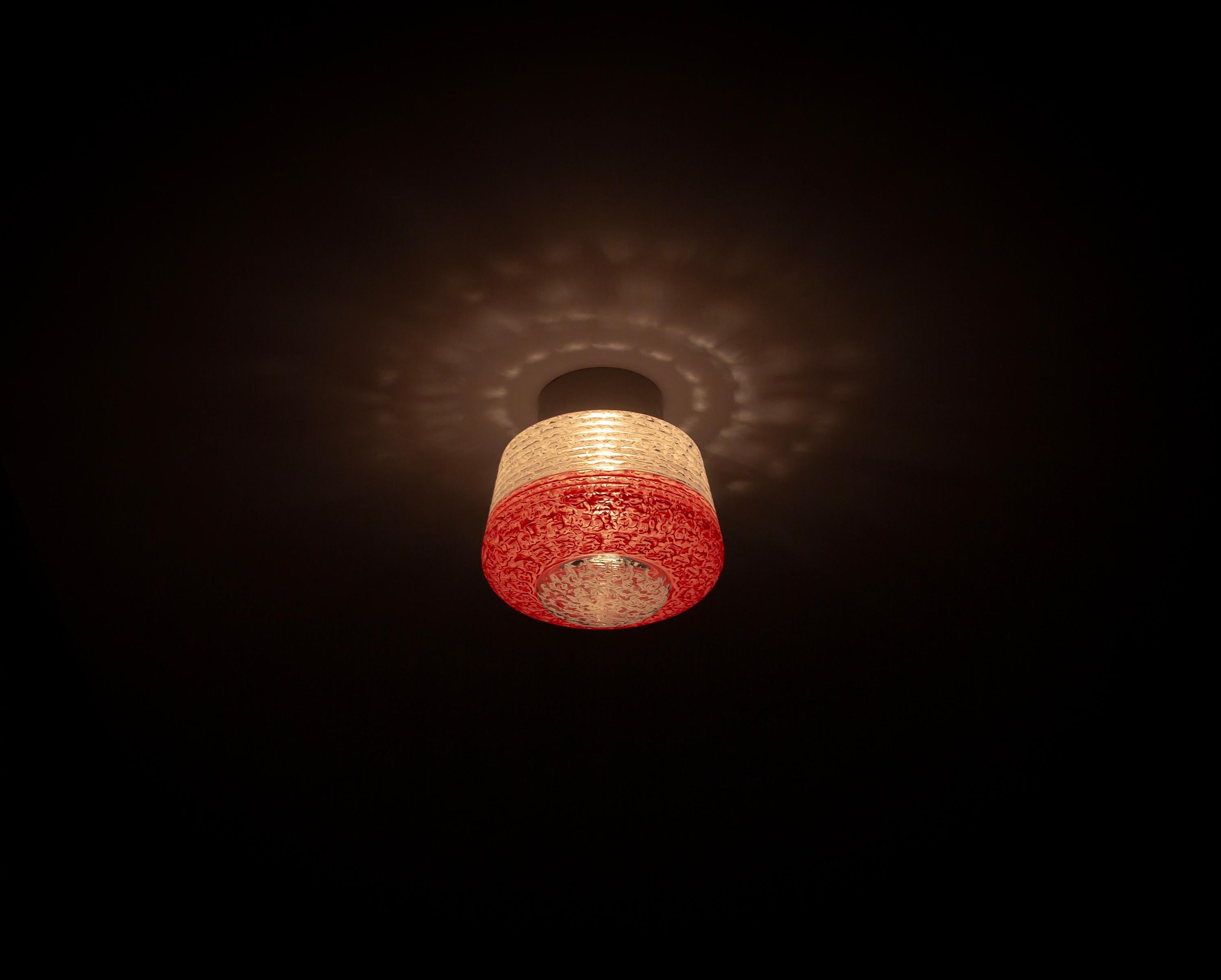 Scandinavian Flush Mount Ceiling Light, 1950s For Sale 2