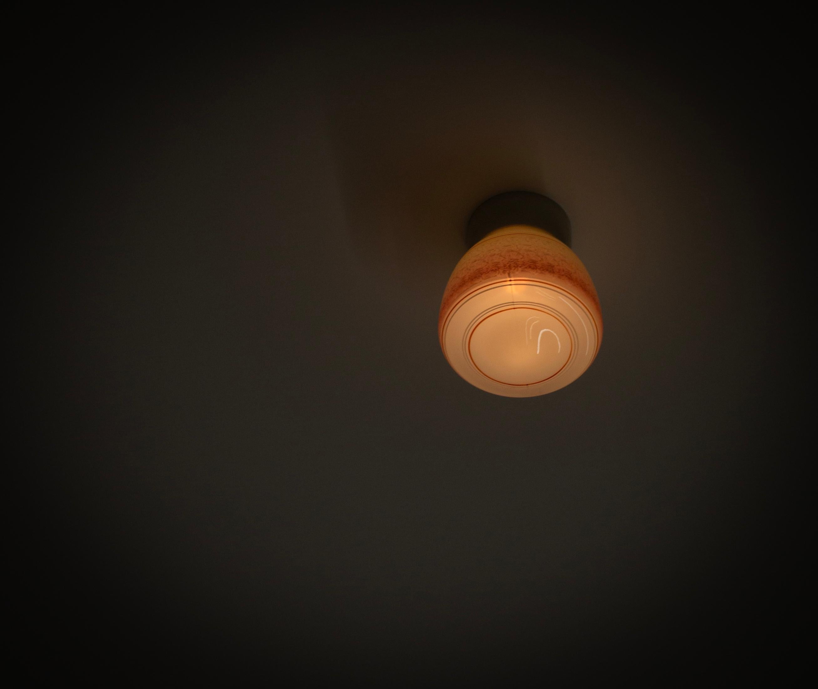 Scandinavian Flush Mount Ceiling Light, 1950s For Sale 2