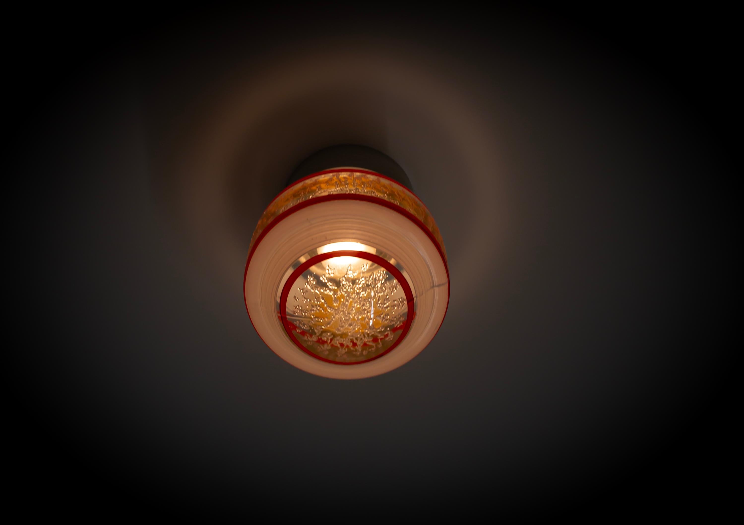 Scandinavian Flush Mount Ceiling Light, 1950s For Sale 2