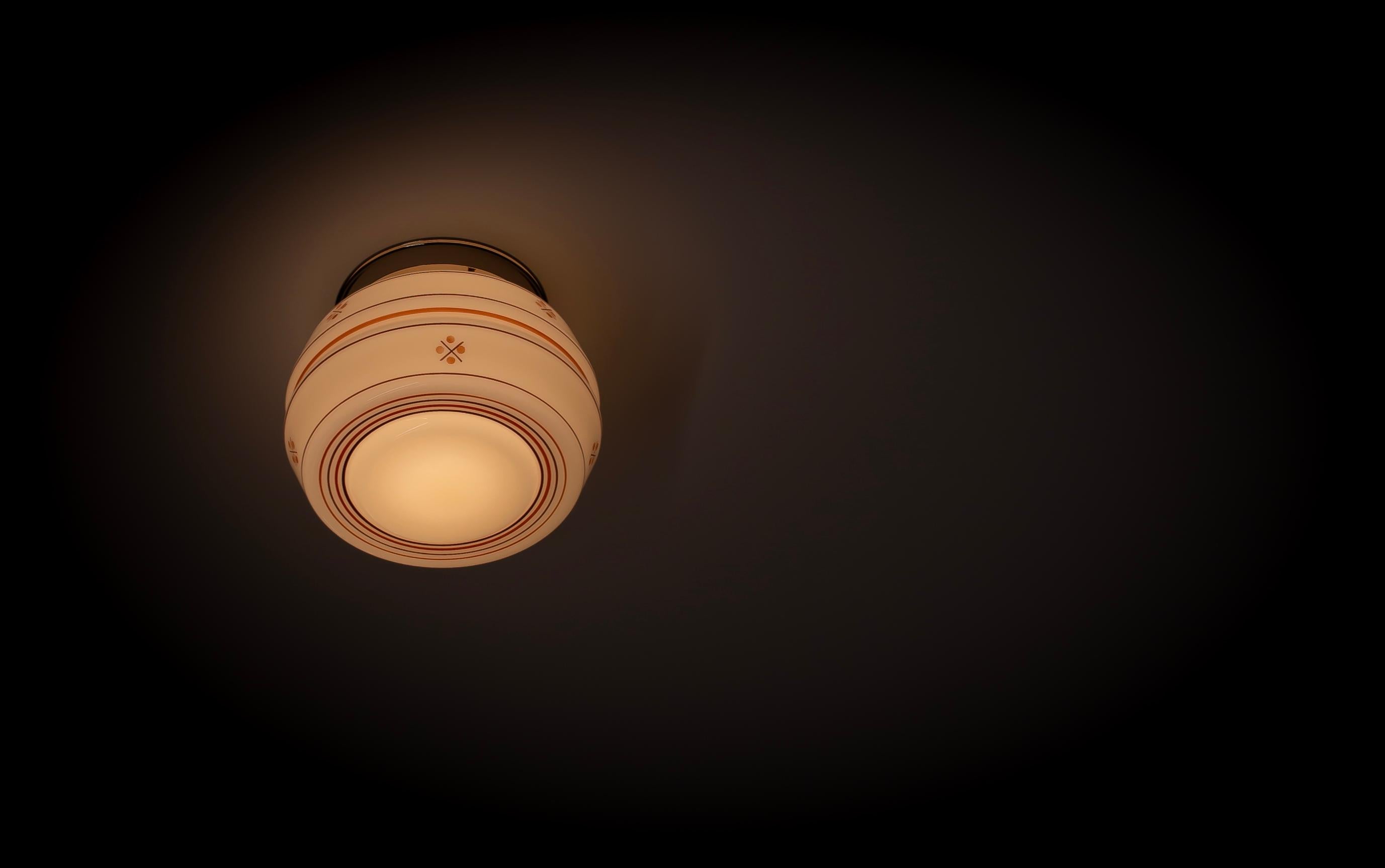 Scandinavian Flush Mount Ceiling Light, 1950s For Sale 1