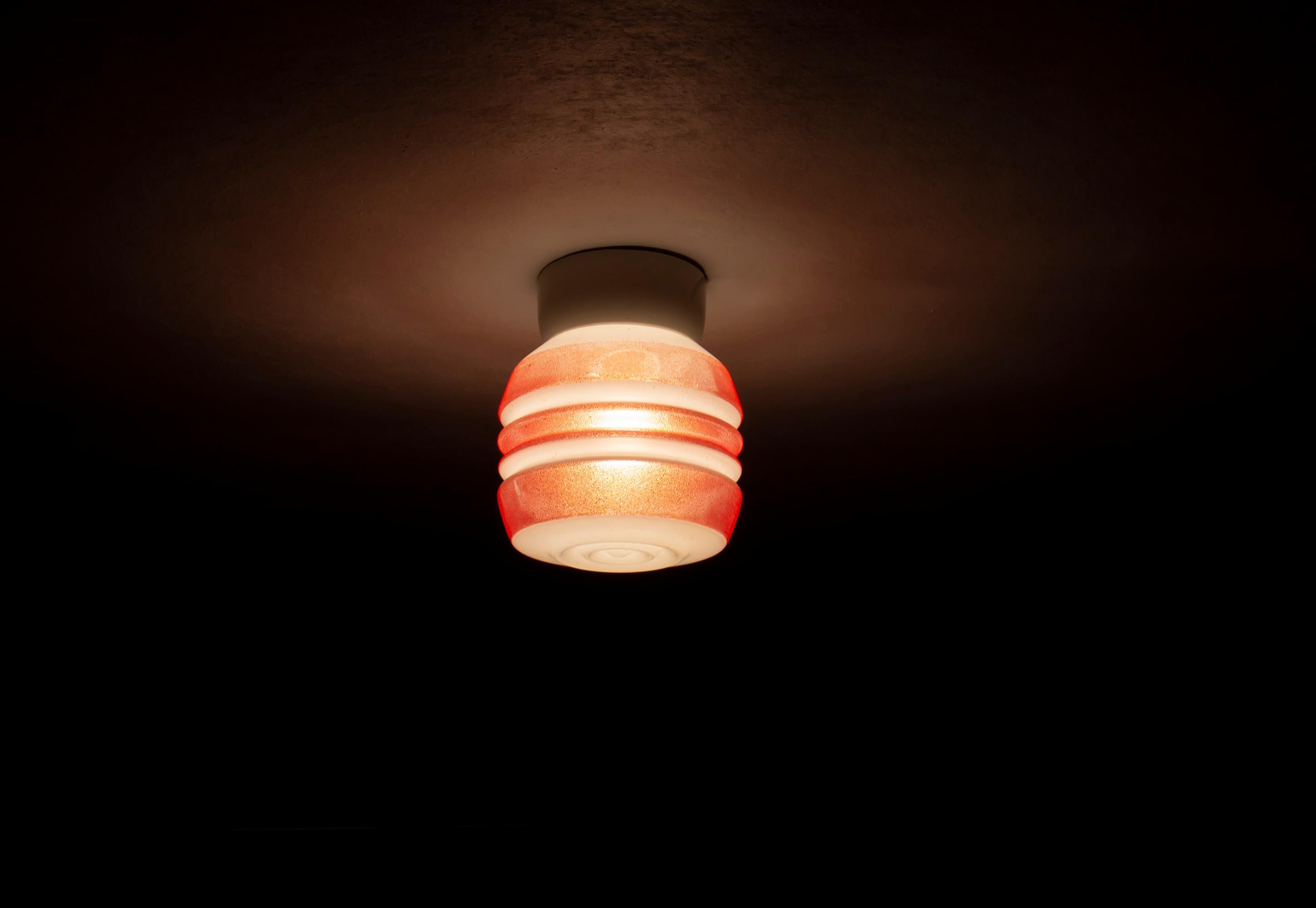 Scandinavian Flush Mount Ceiling Light, 1950s For Sale 2