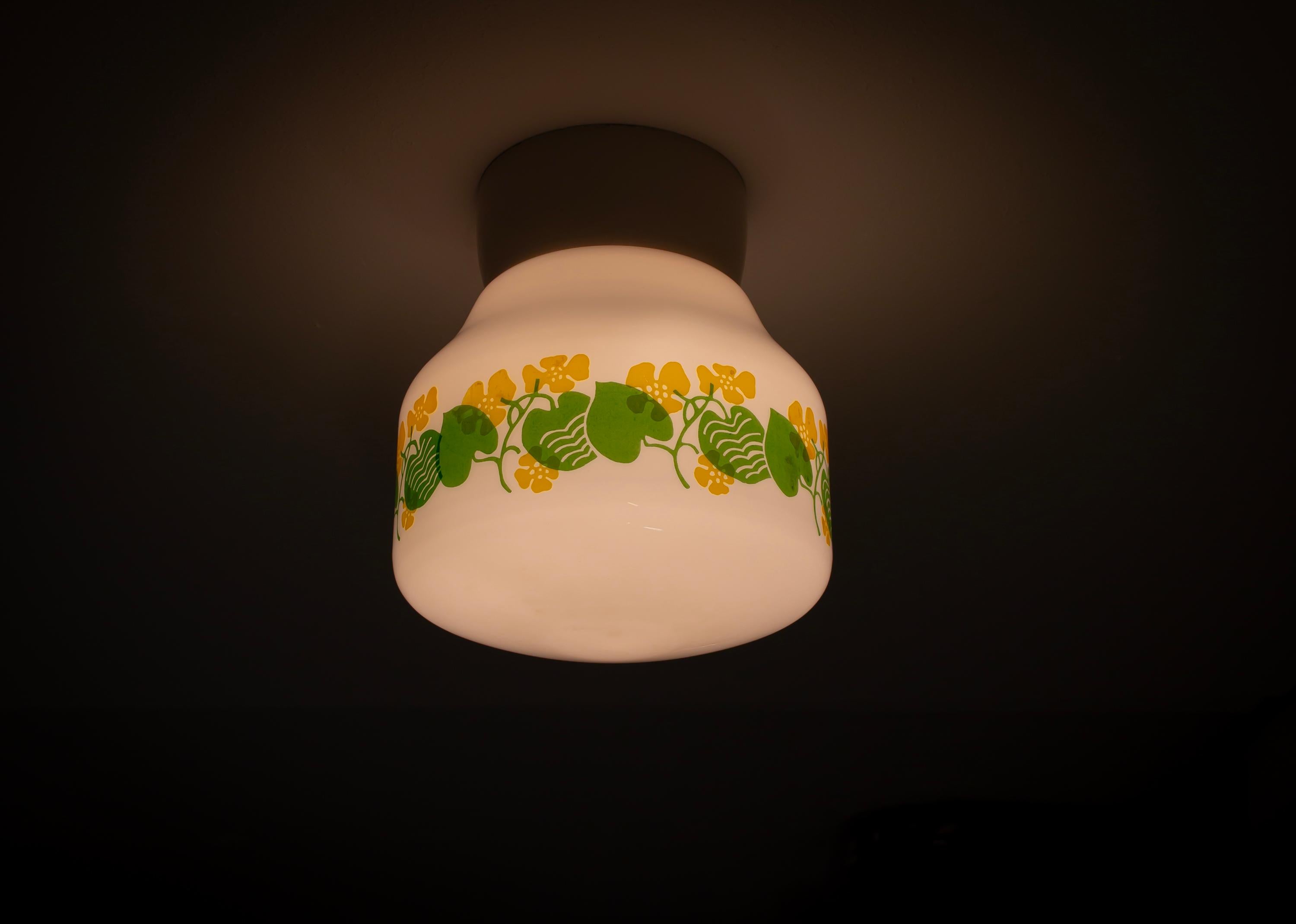 Scandinavian Flush Mount Ceiling Light, 1950s For Sale 3