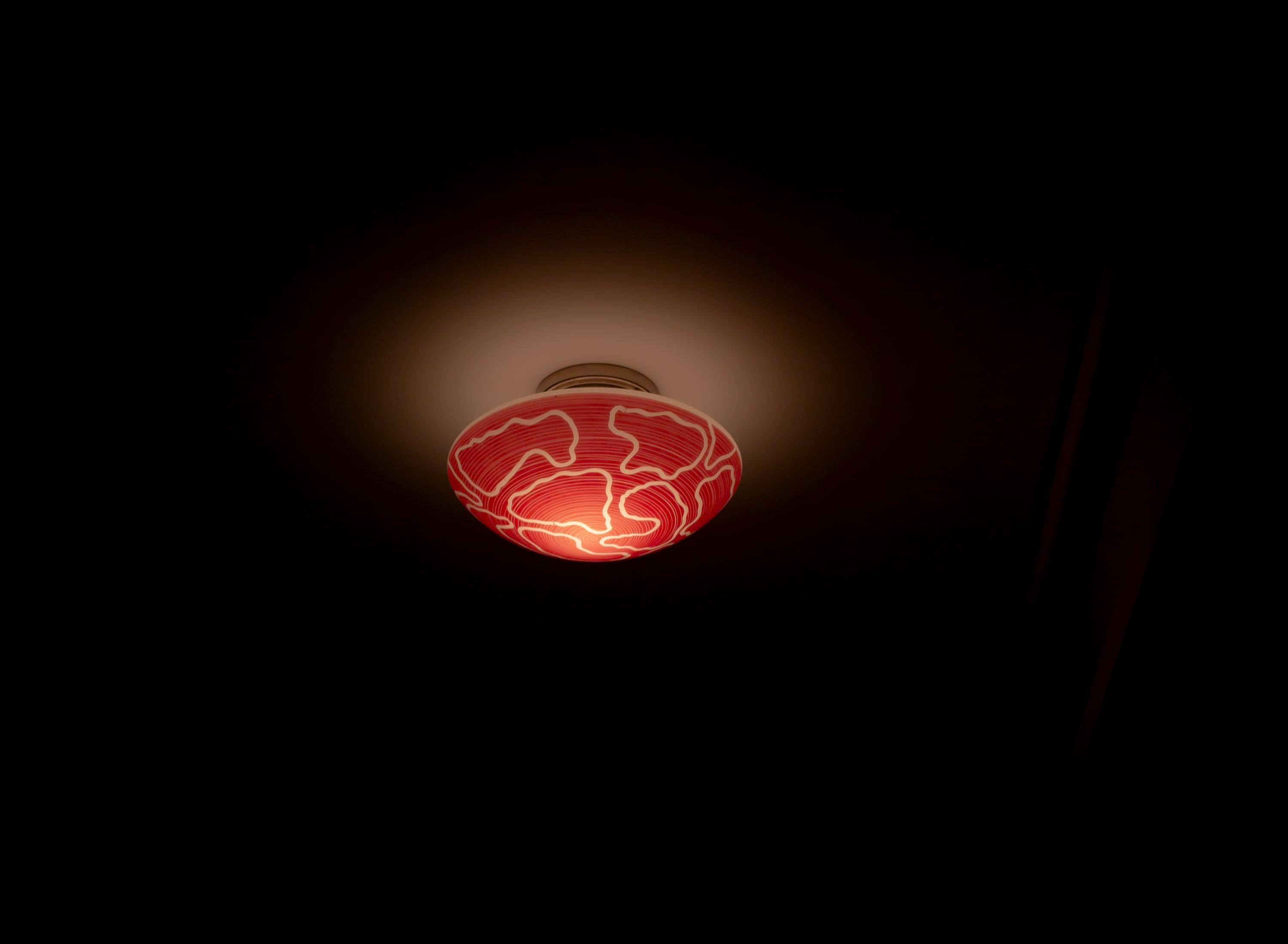 Scandinavian Flush Mount Ceiling Light, 1950s For Sale 2