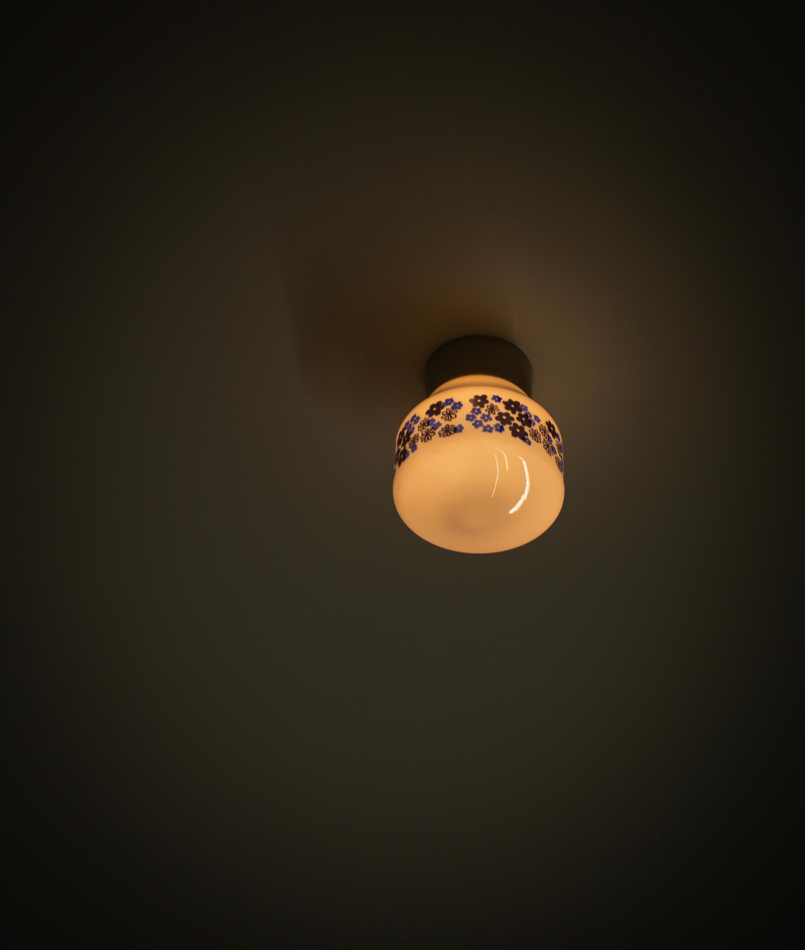 Scandinavian Flush Mount Ceiling Light, 1950s For Sale 3