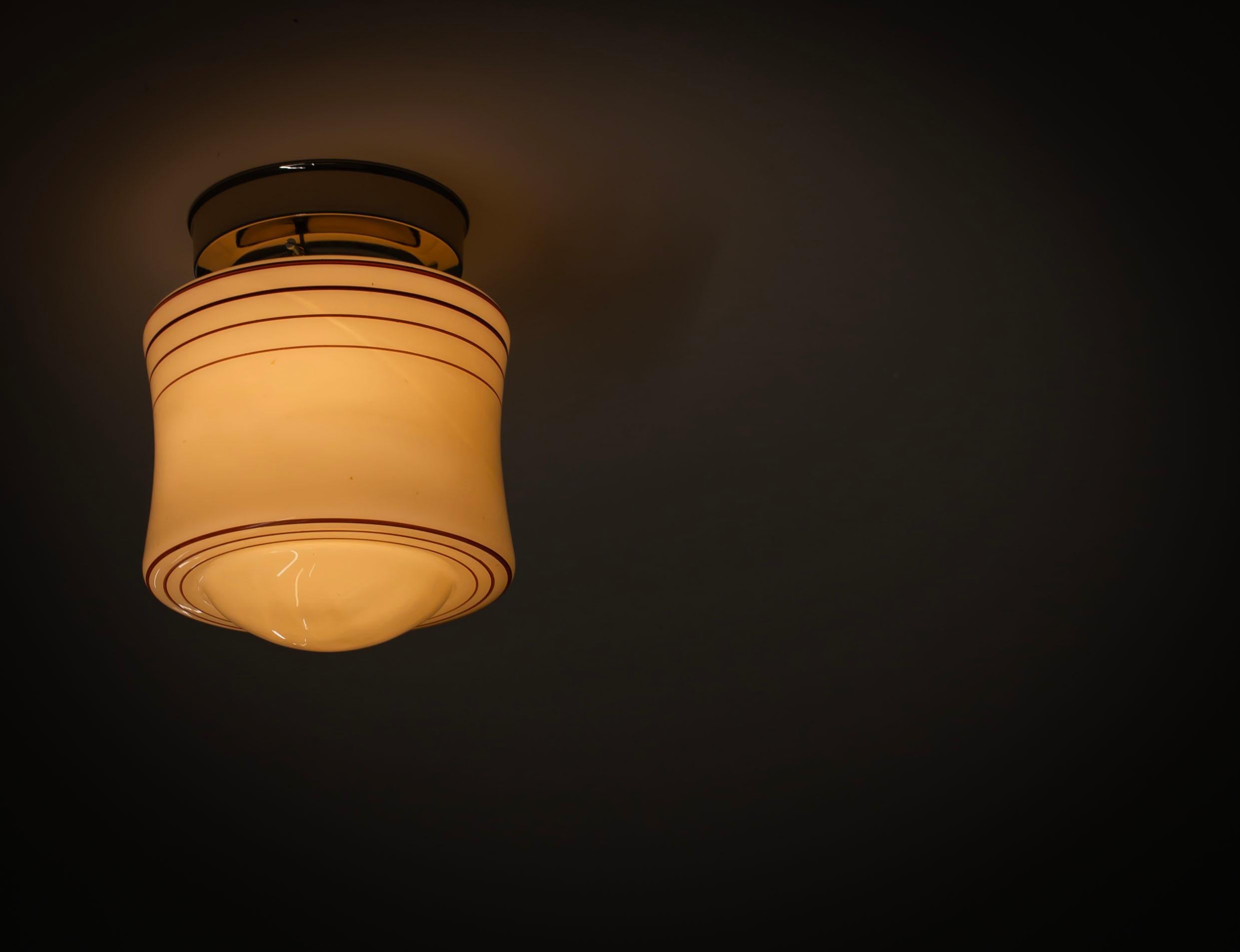 Scandinavian Flush Mount Ceiling Light, 1950s For Sale 2