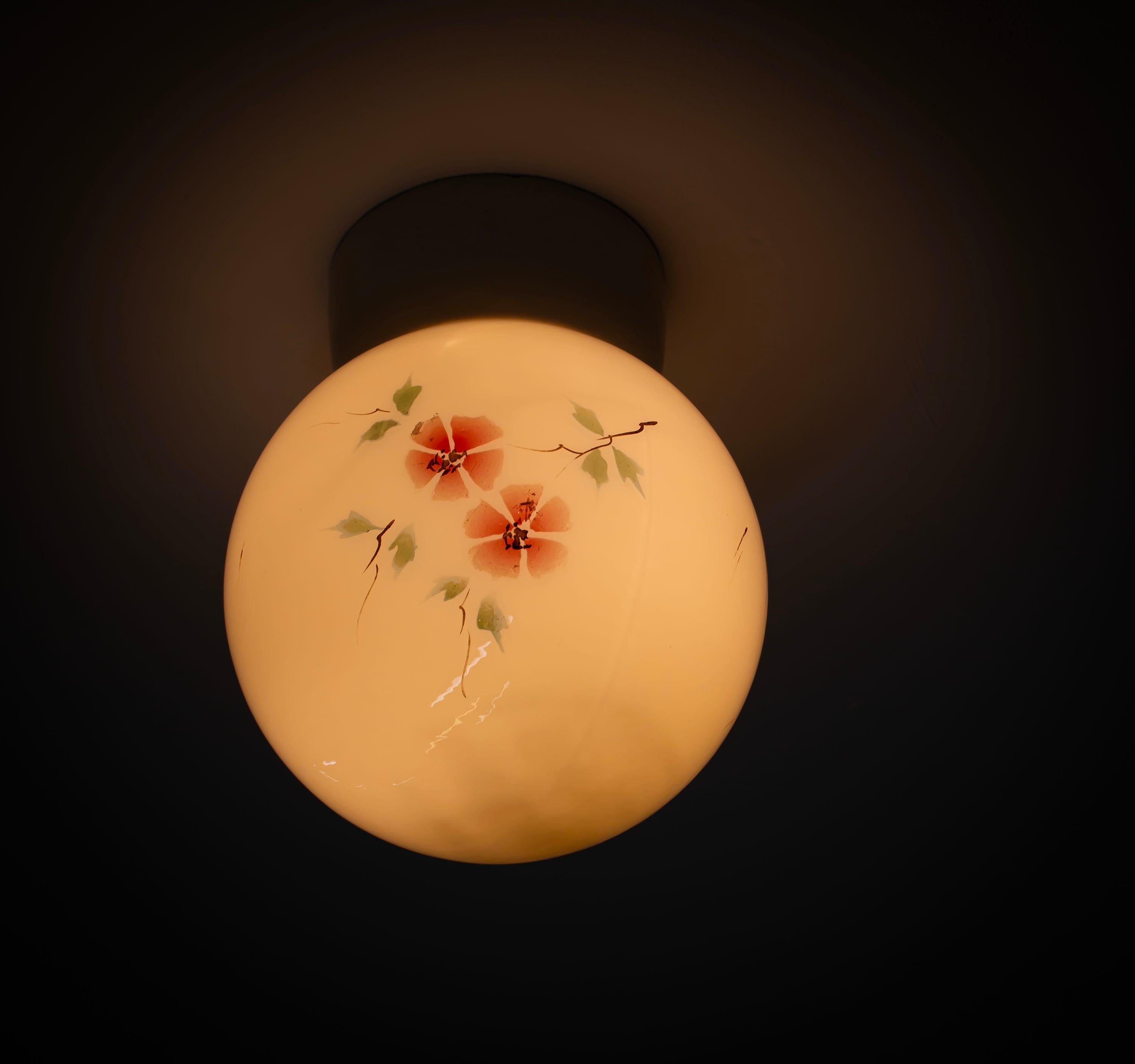 Scandinavian Flush Mount Ceiling Light, 1950s For Sale 3